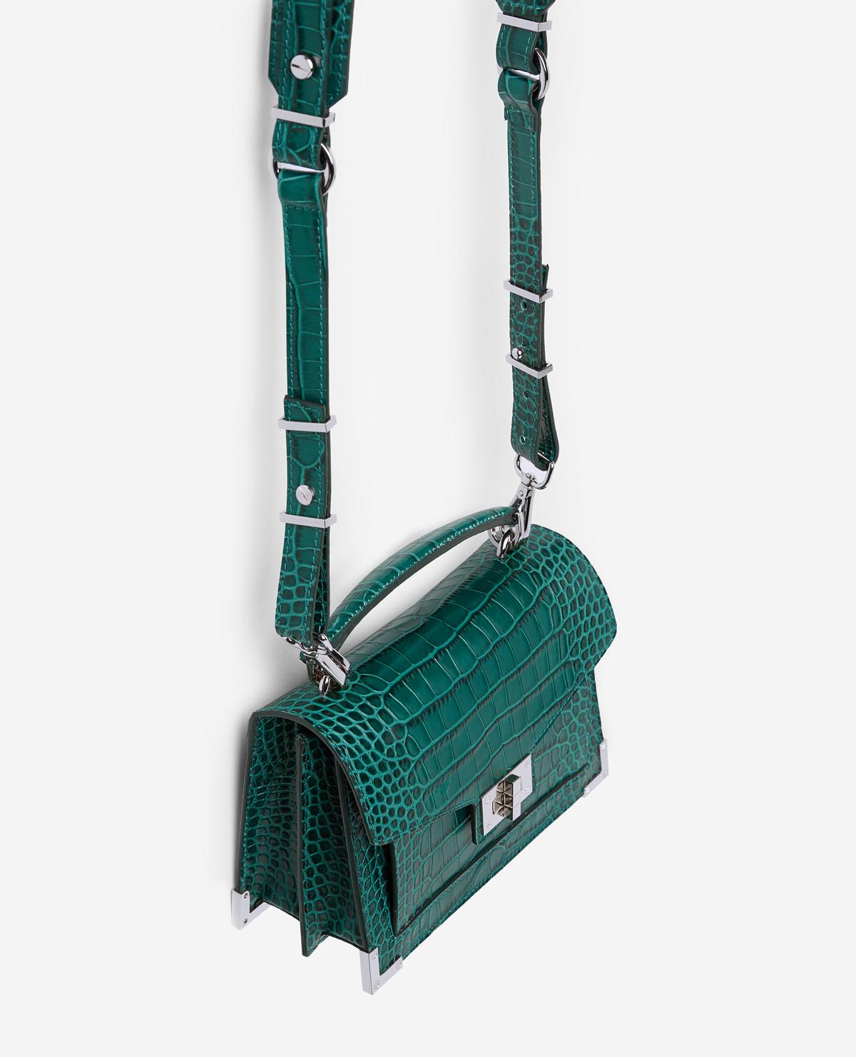 The Kooples Mini Green Croco-effect Emily Bag | Lyst UK