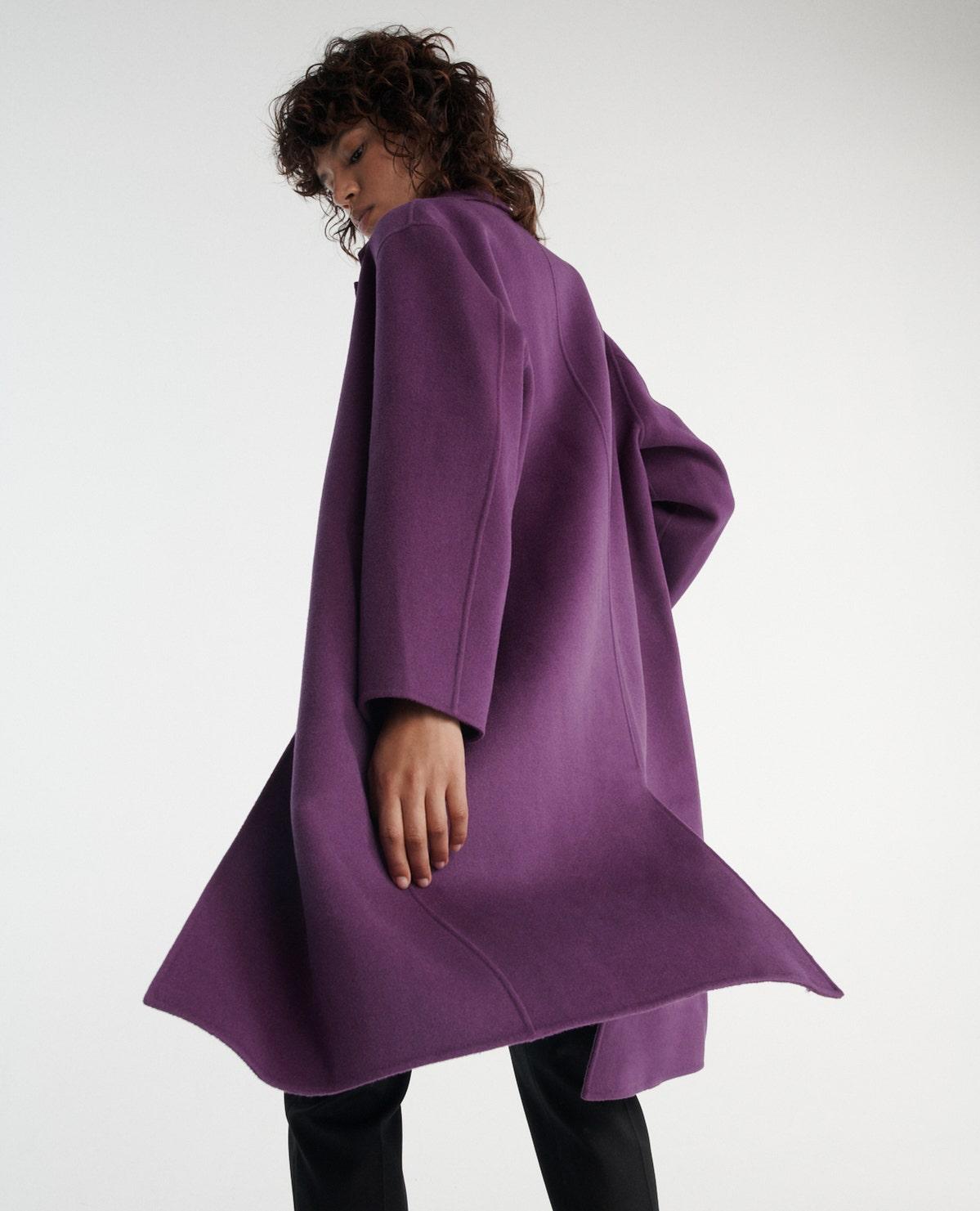 fuschia wool coat