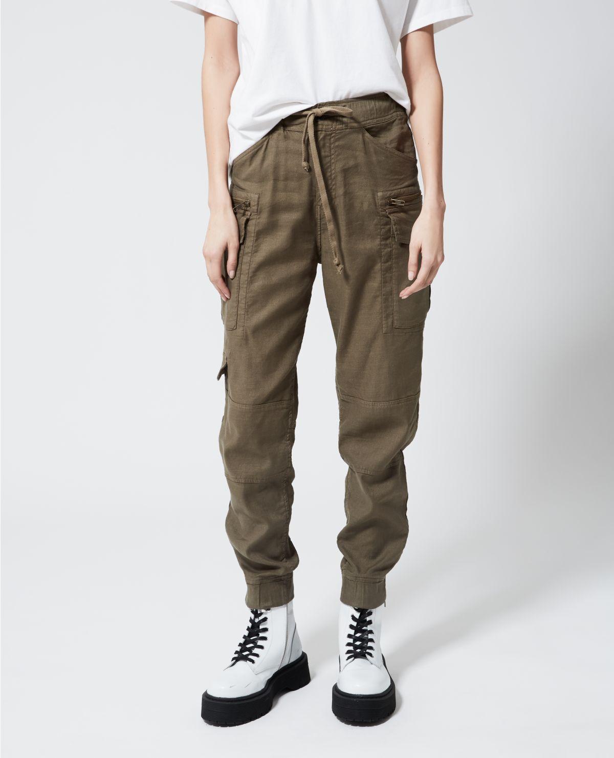 The Kooples Khaki Military Trousers W/stretch Waist in Green Lyst