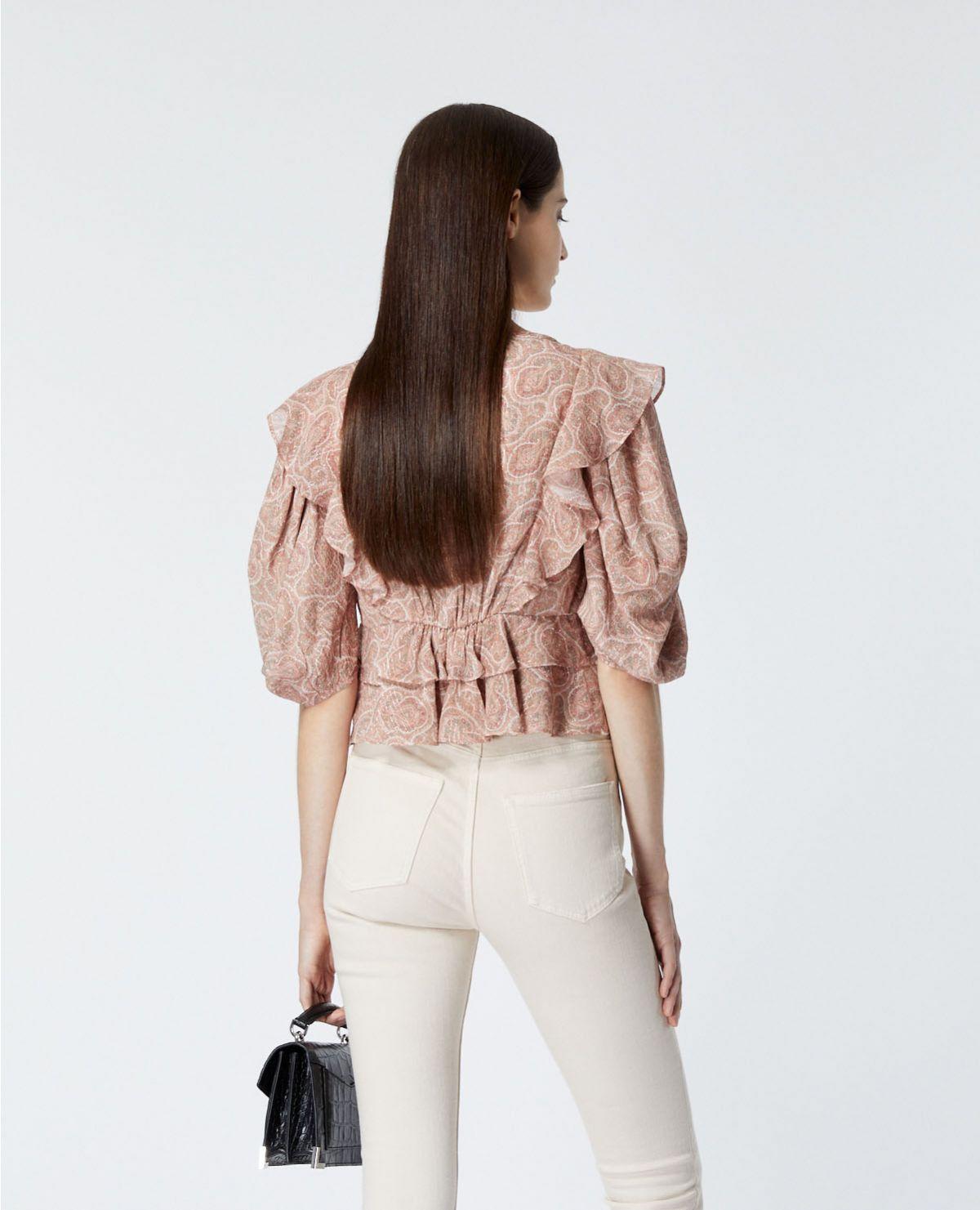 frilly pink top
