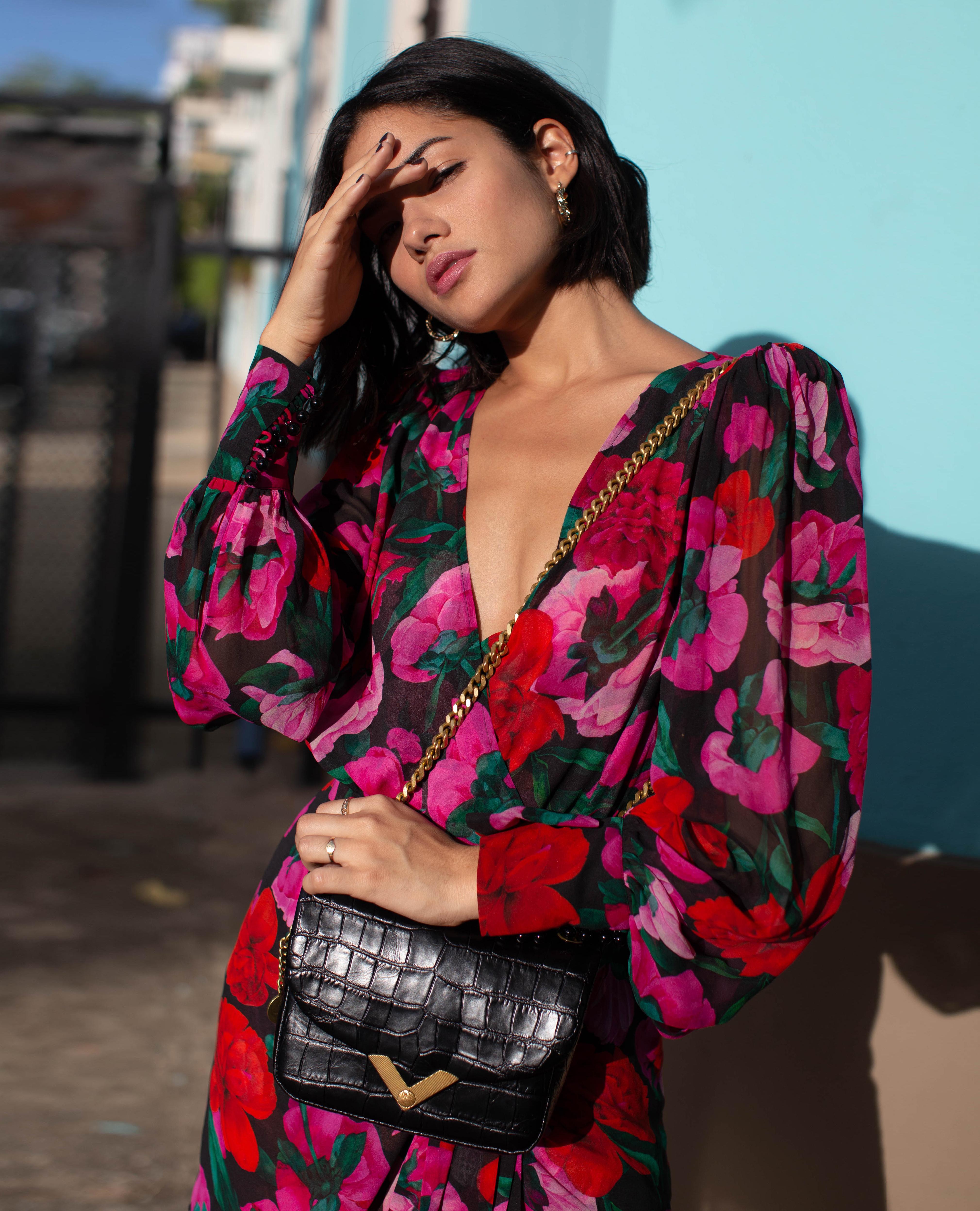 the kooples long floral wrap dress