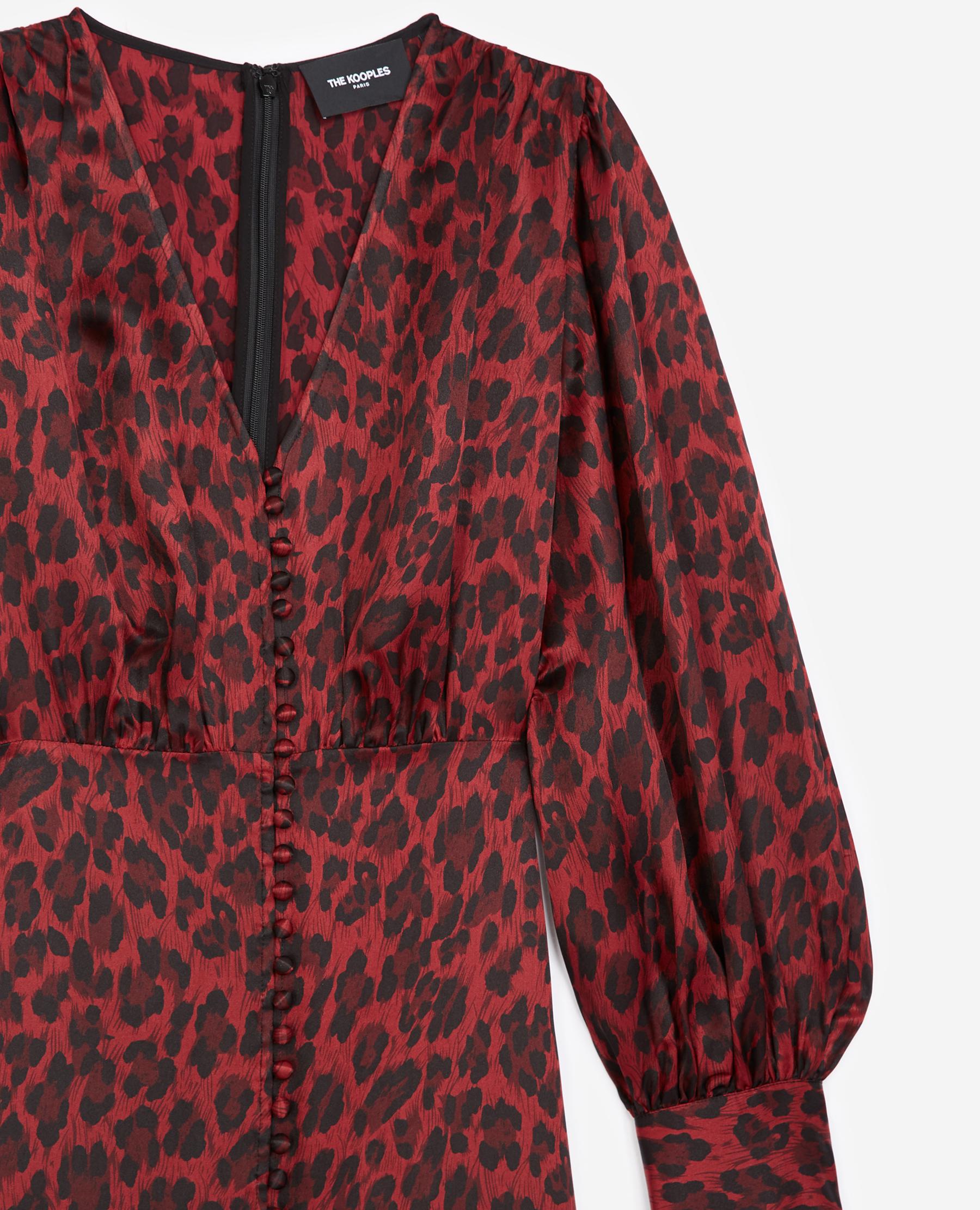 Robe longue bordeaux motif leopard The Kooples en coloris Rouge | Lyst