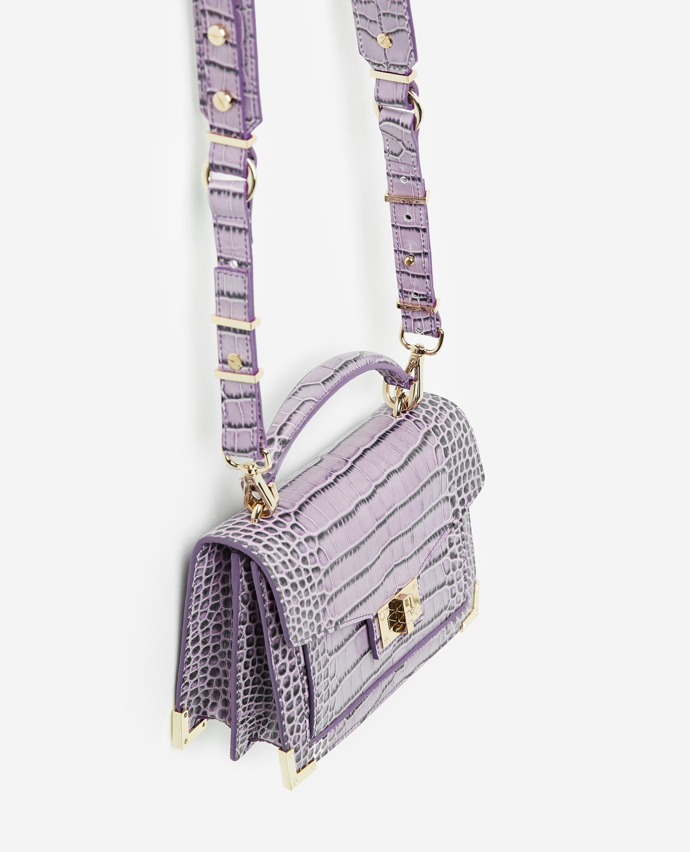 Sac Emily mini façon croco lilas Cuir The Kooples en coloris Violet - Lyst