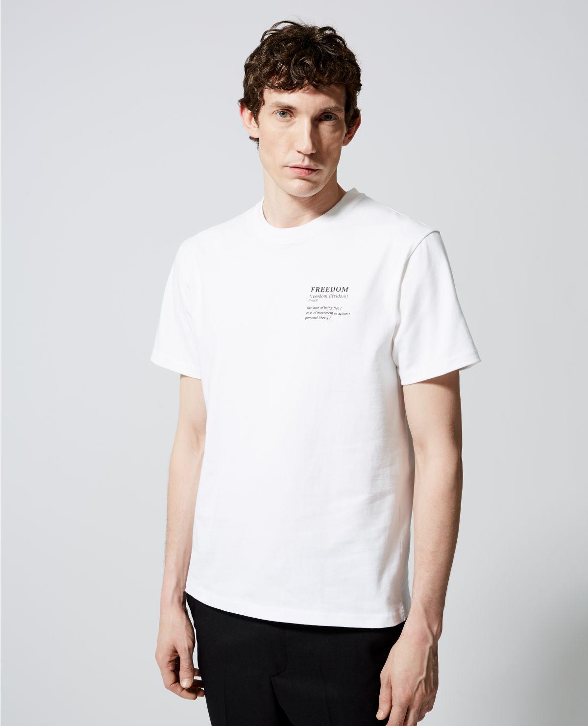The Kooples White Cotton T Shirt With Freedom Writing For Men Lyst