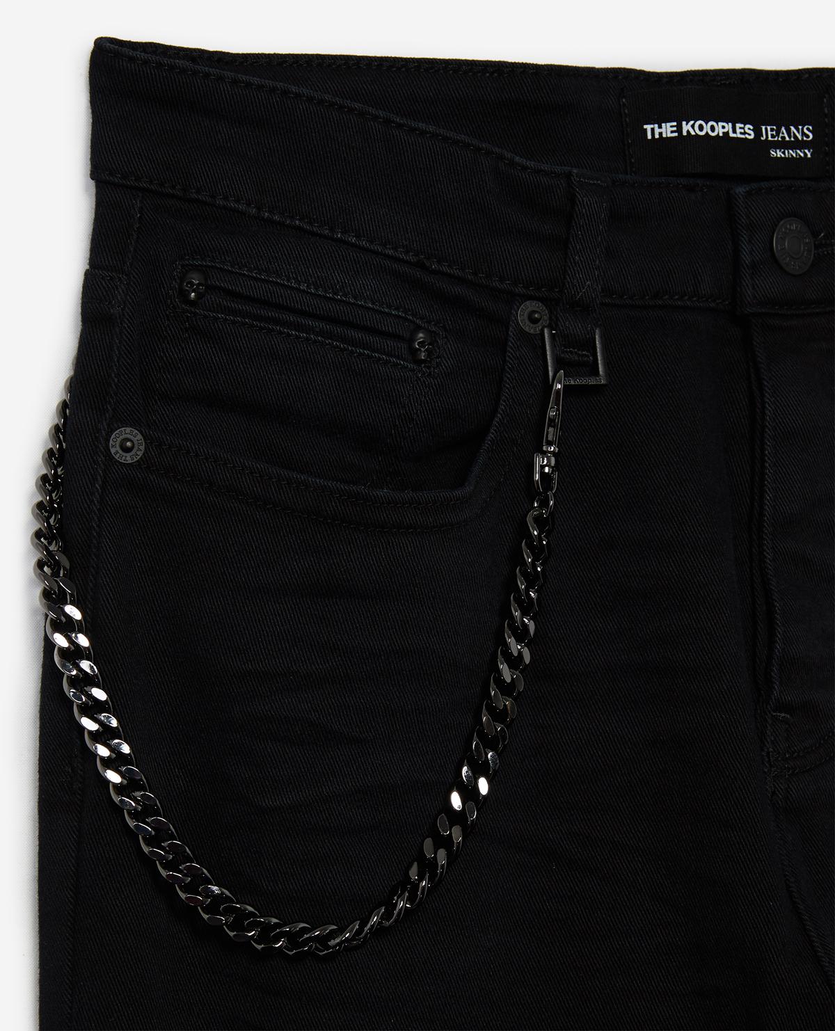 mens black jeans with chain