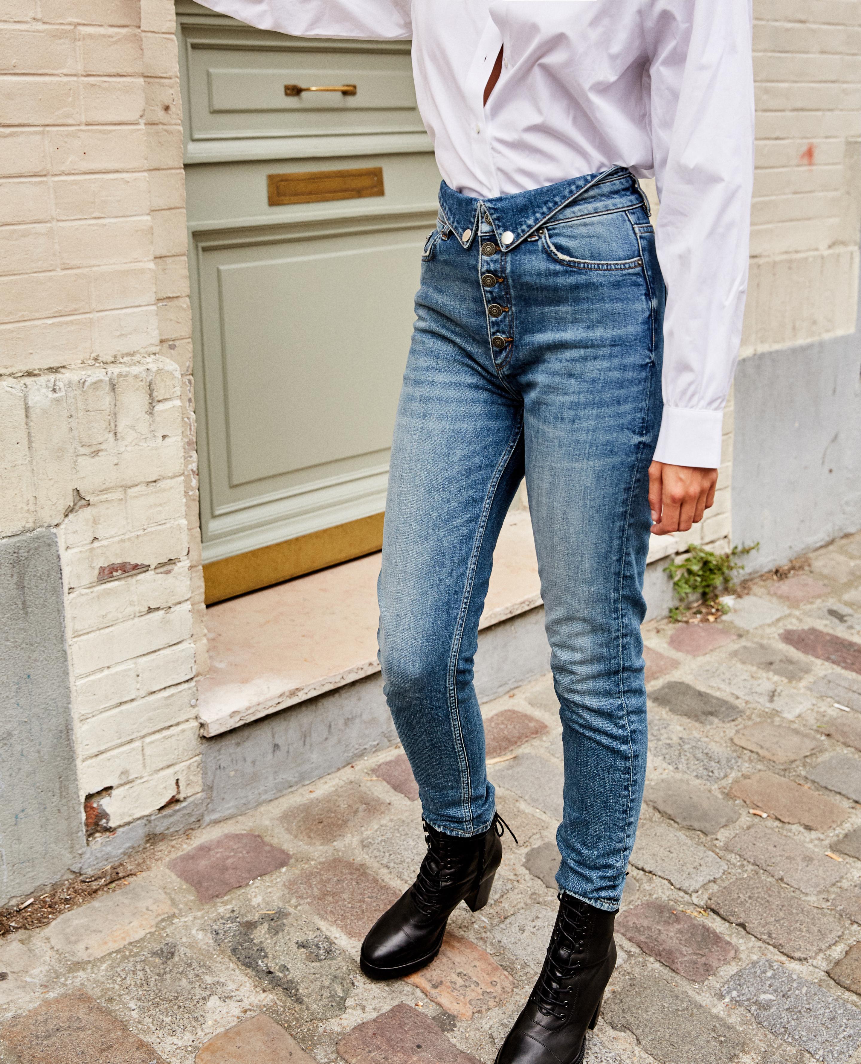 The Kooples Denim Blue Jeans With Fold 