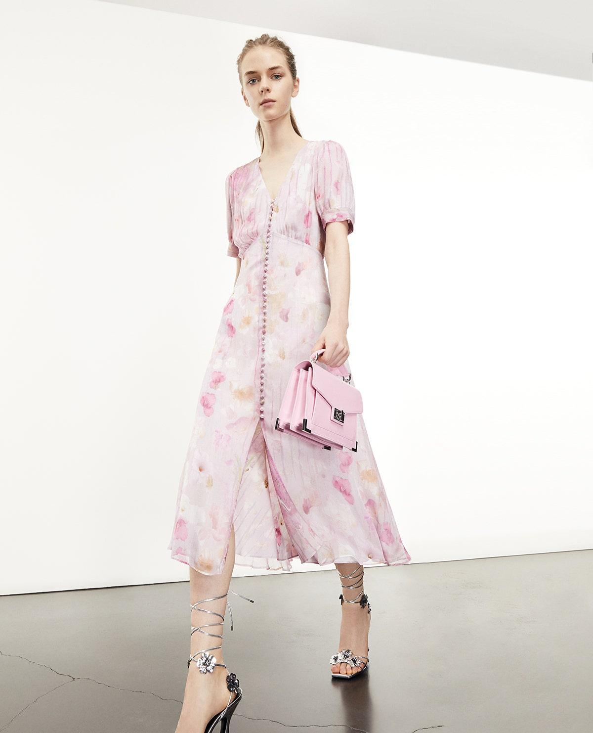 Floral Robe Rose Fleur Robe The Kooples Fleurs Rose Kooples Robe Rose