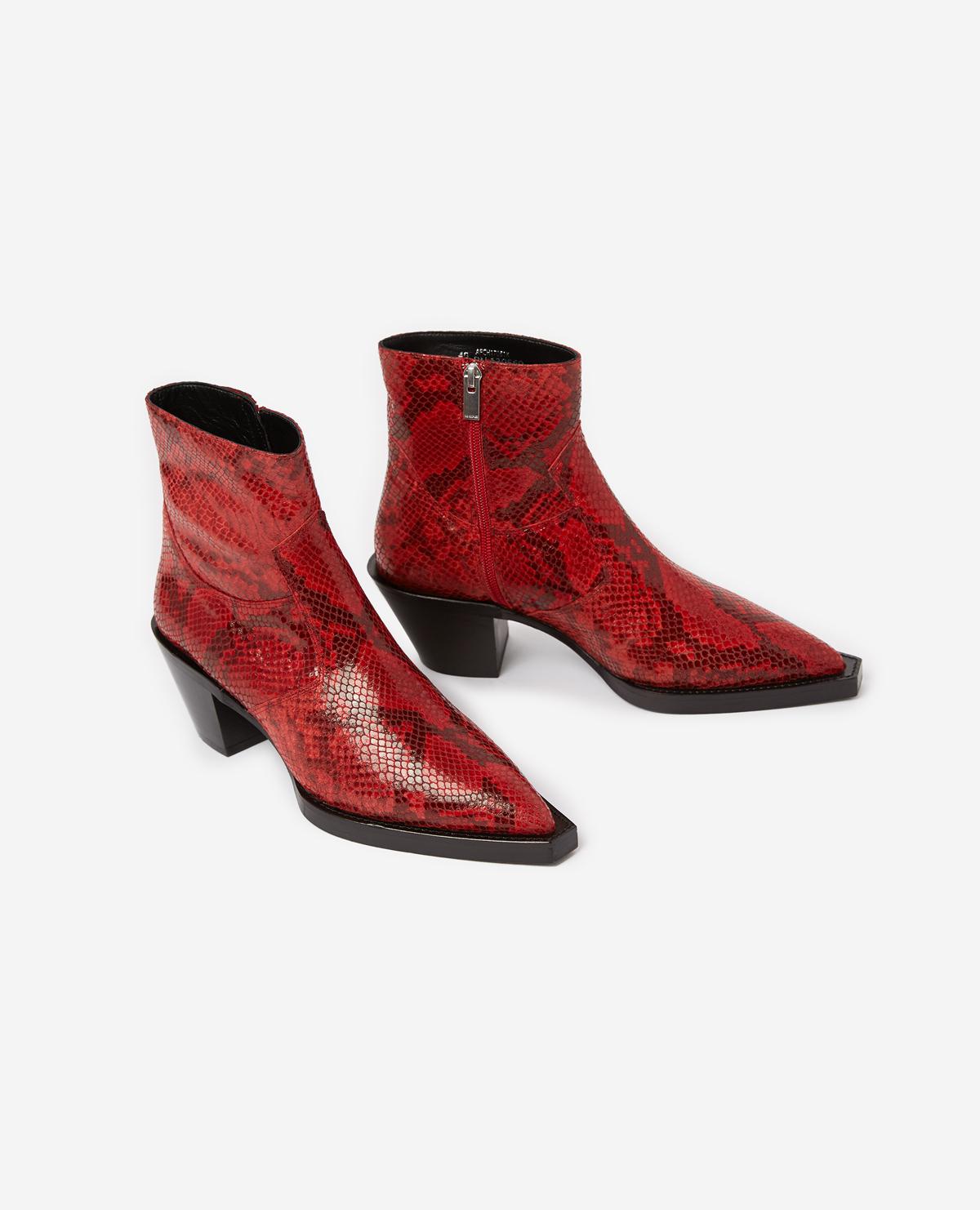 red python boots