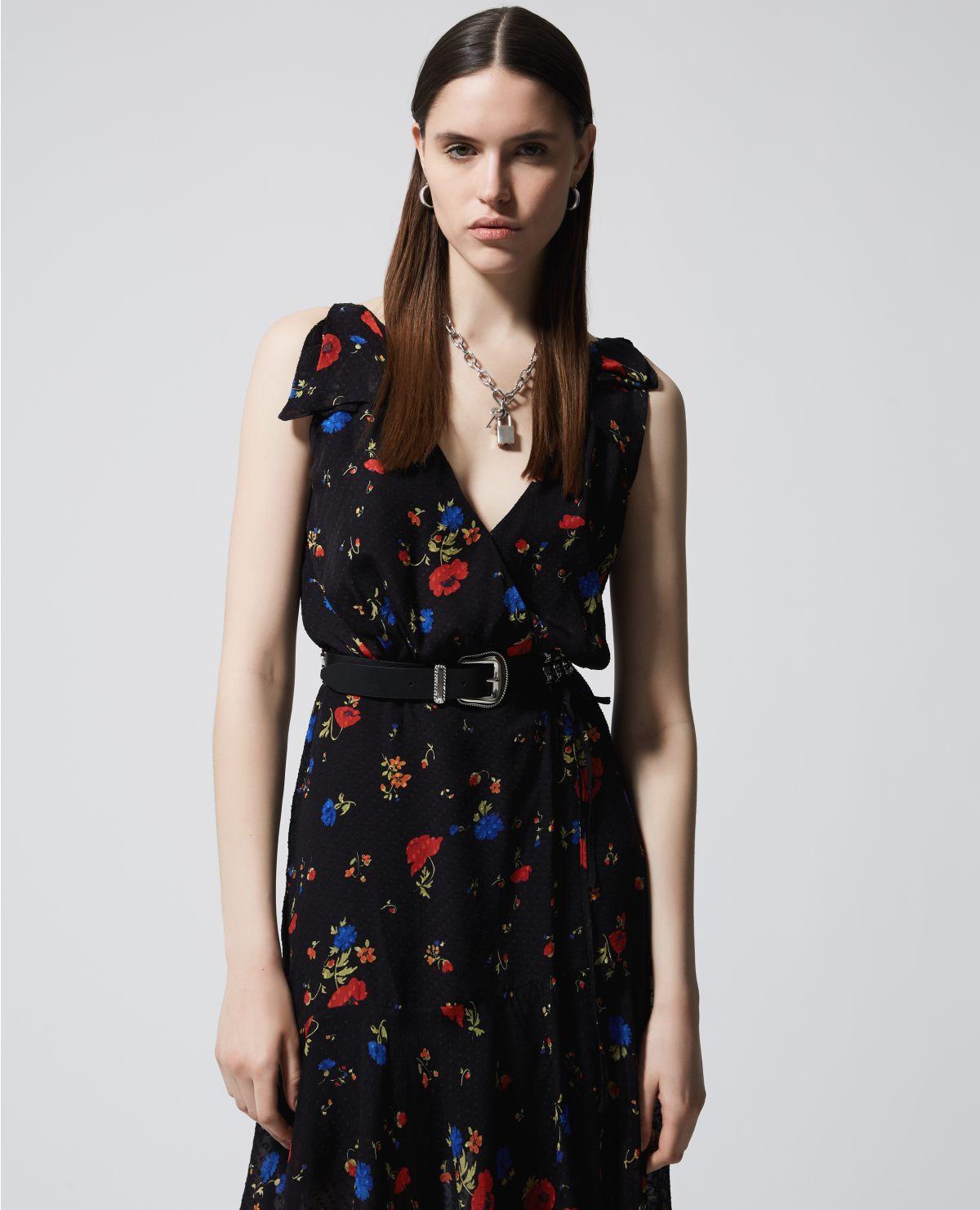 The Kooples Long Formal Wrap Dress In Printed Silk Lyst