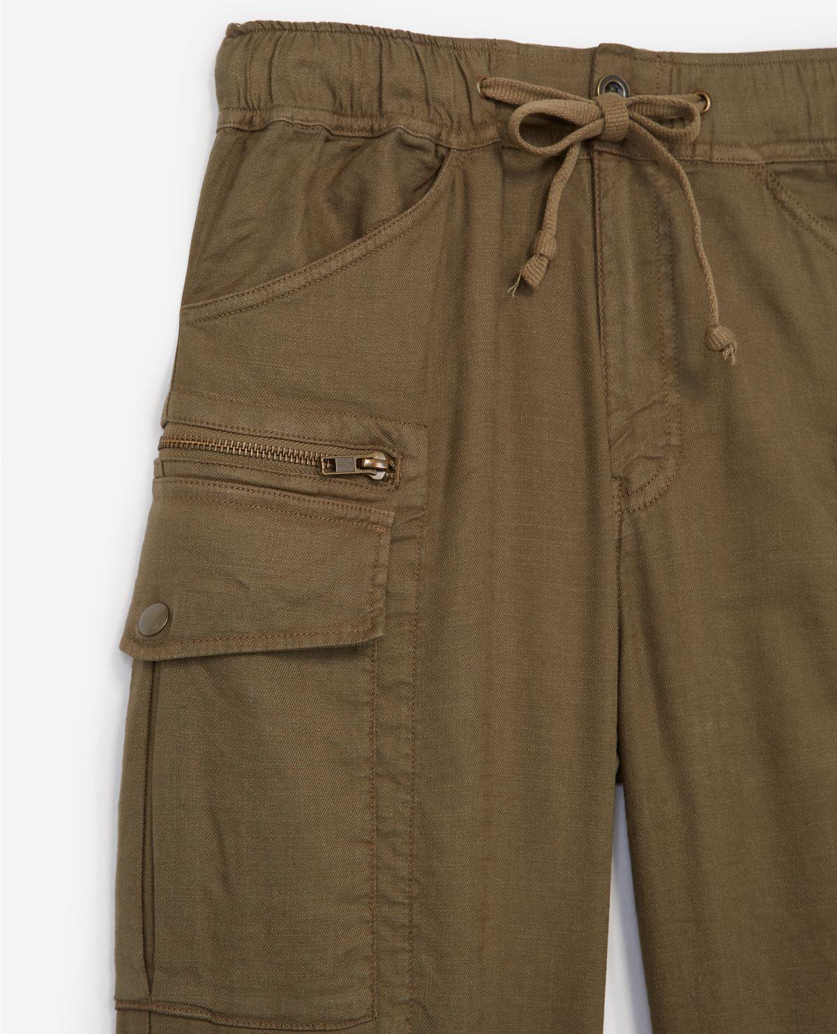 The Kooples Khaki Military Trousers W/stretch Waist in Green Lyst