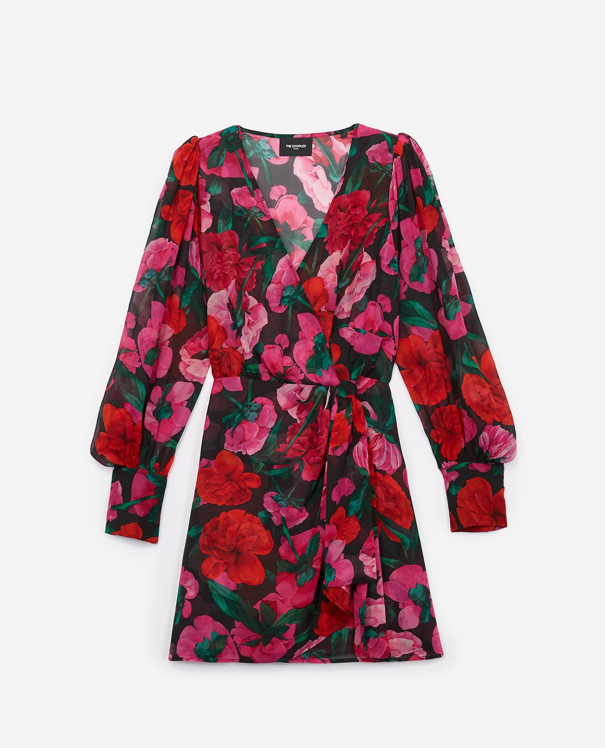 the kooples long floral wrap dress
