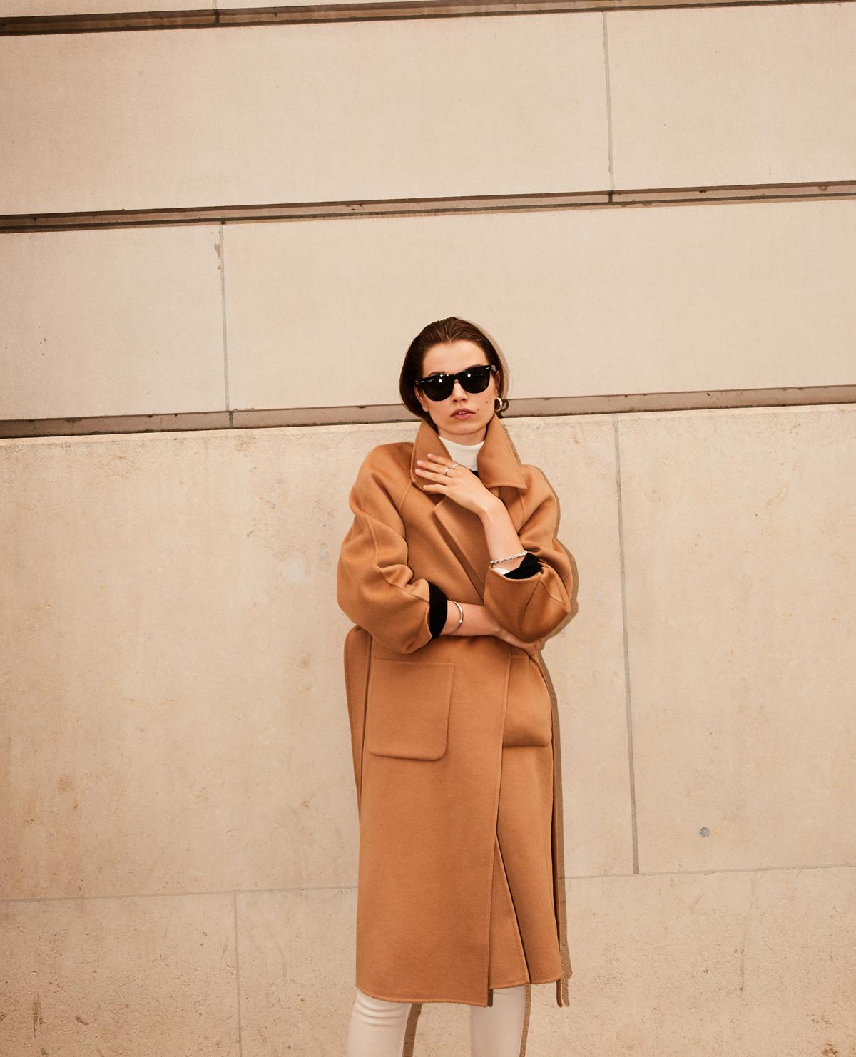 kooples camel coat