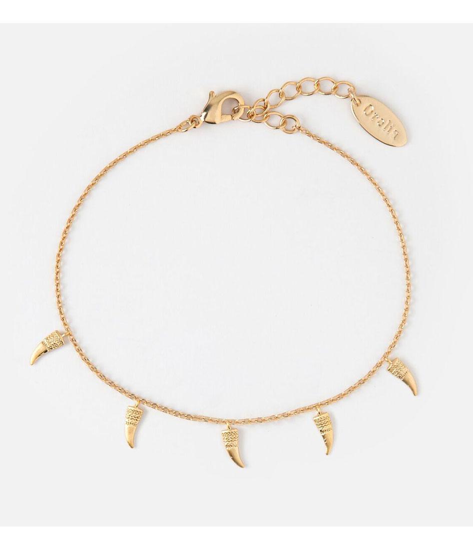 Lyst - Orelia Mini Tusk Charm Drop Anklet in Metallic