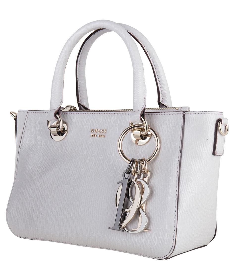 Guess Tamra Small Society Satchel in Grey (Gray) - Lyst