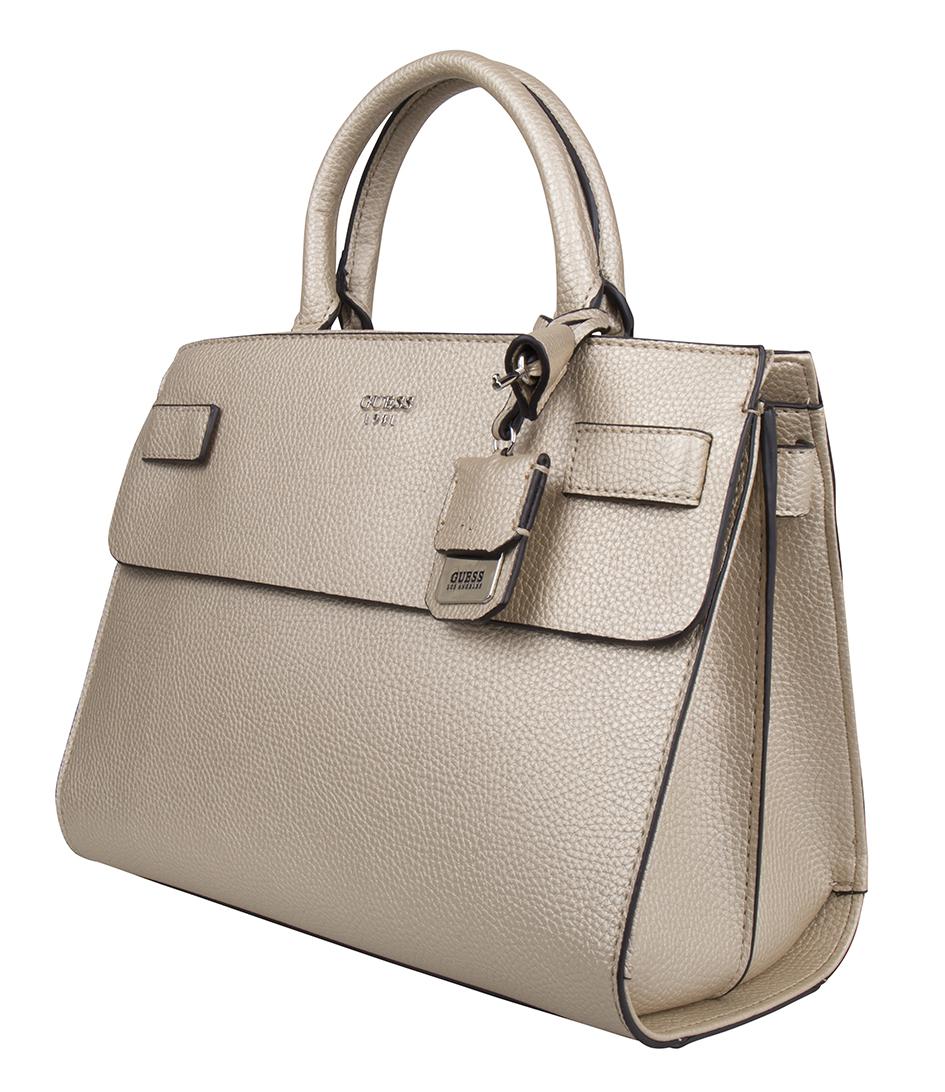 Guess Cate Satchel in Gold (Metallic) - Lyst