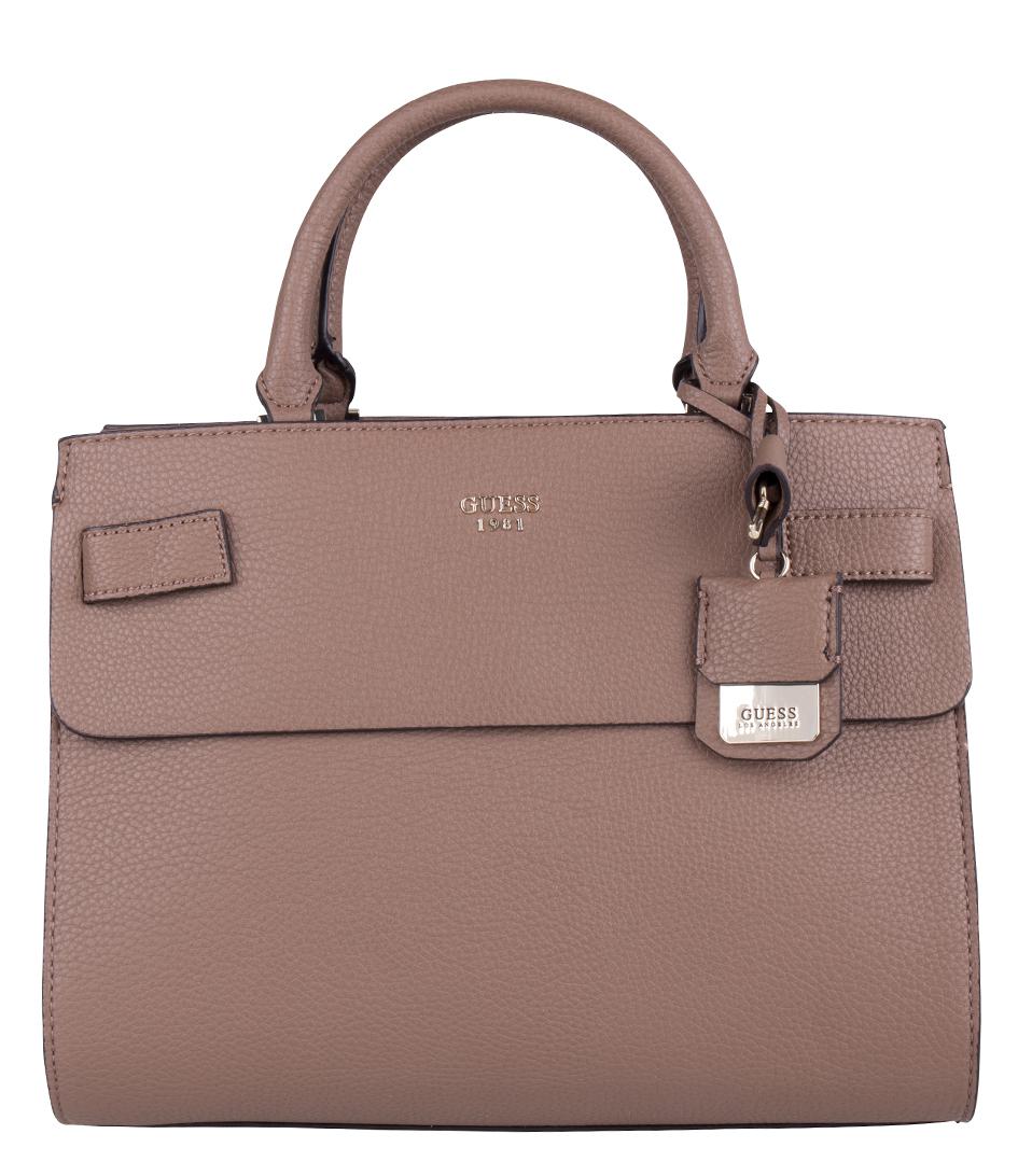 Guess Cate Satchel in Taupe (Brown) - Lyst