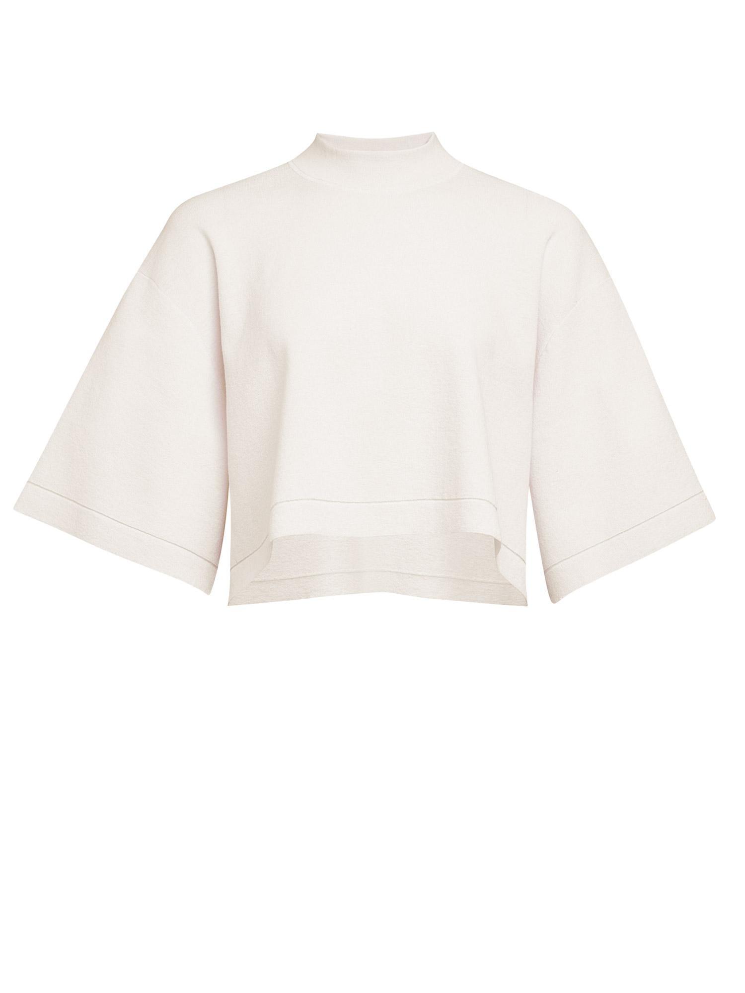 Tシャツ・カットソー ALAIA HIGH NECK T-SHIRT ALAÏA WHITE RIBBED COTTON HIGH NECK T SHIRT |ALAÏA US