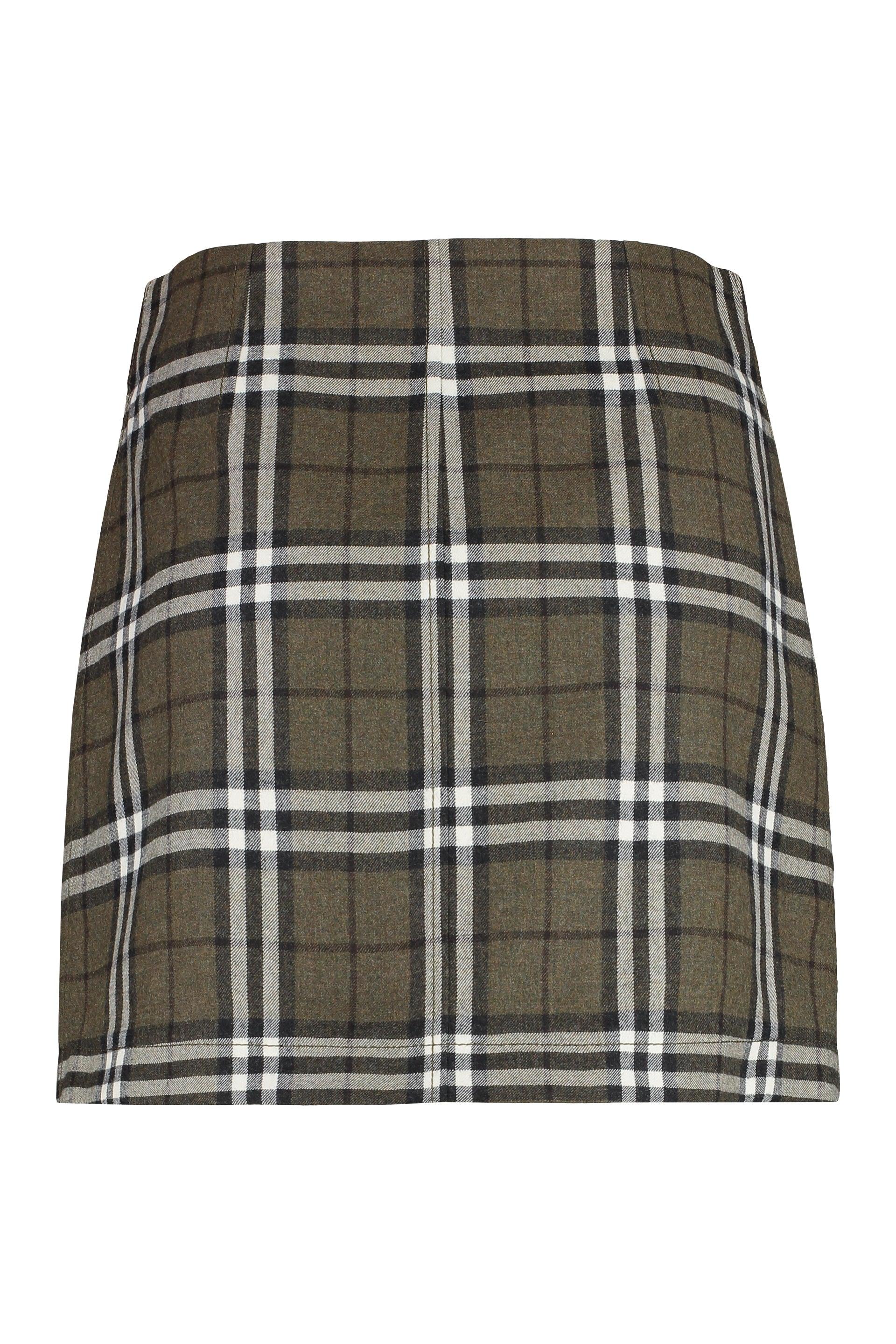 burberry-Green-Wool-Mini-Skirt