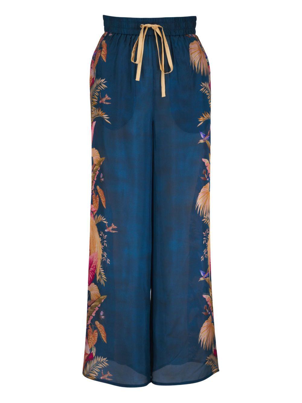 パンツ ZIMMERMANN Women Straight Pants 1803ARS255 BLUE ZIMMERMANN Crush Straight Jeans | Blue | FARFETCH