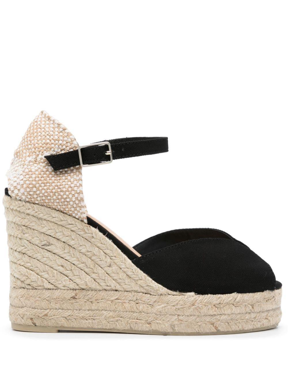 サンダル・ミュール CASTANER Women Sandals PEPA250100 BLACK BILLINA ESPADRILLE BLACK WEDGE SANDAL WOMAN | CASTAÑER