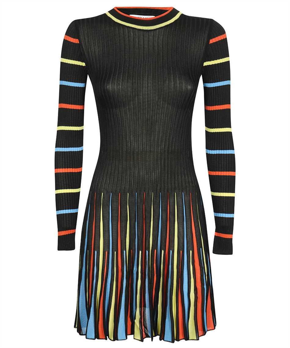 【関税&送料込】Msgm Wool Dress MSGM Italy Women's 40 (US 6) Navy Blue Black Floral Lace