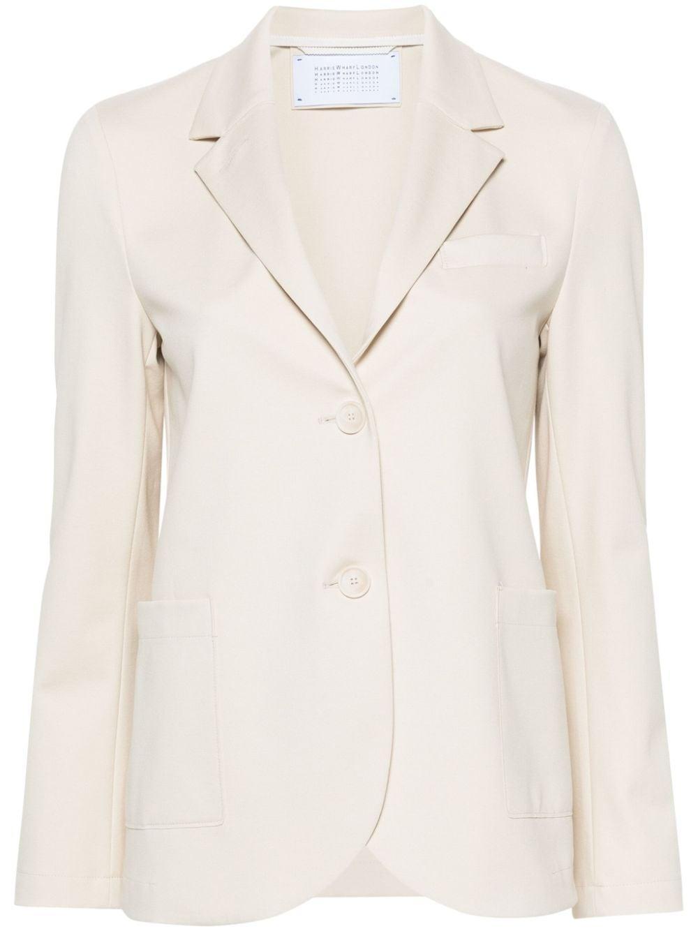 ジャケット Harris Wharf London WOMEN STAND UP COLLAR BLAZER RAYON Harris Wharf London Women's stand up collar blazer rayon