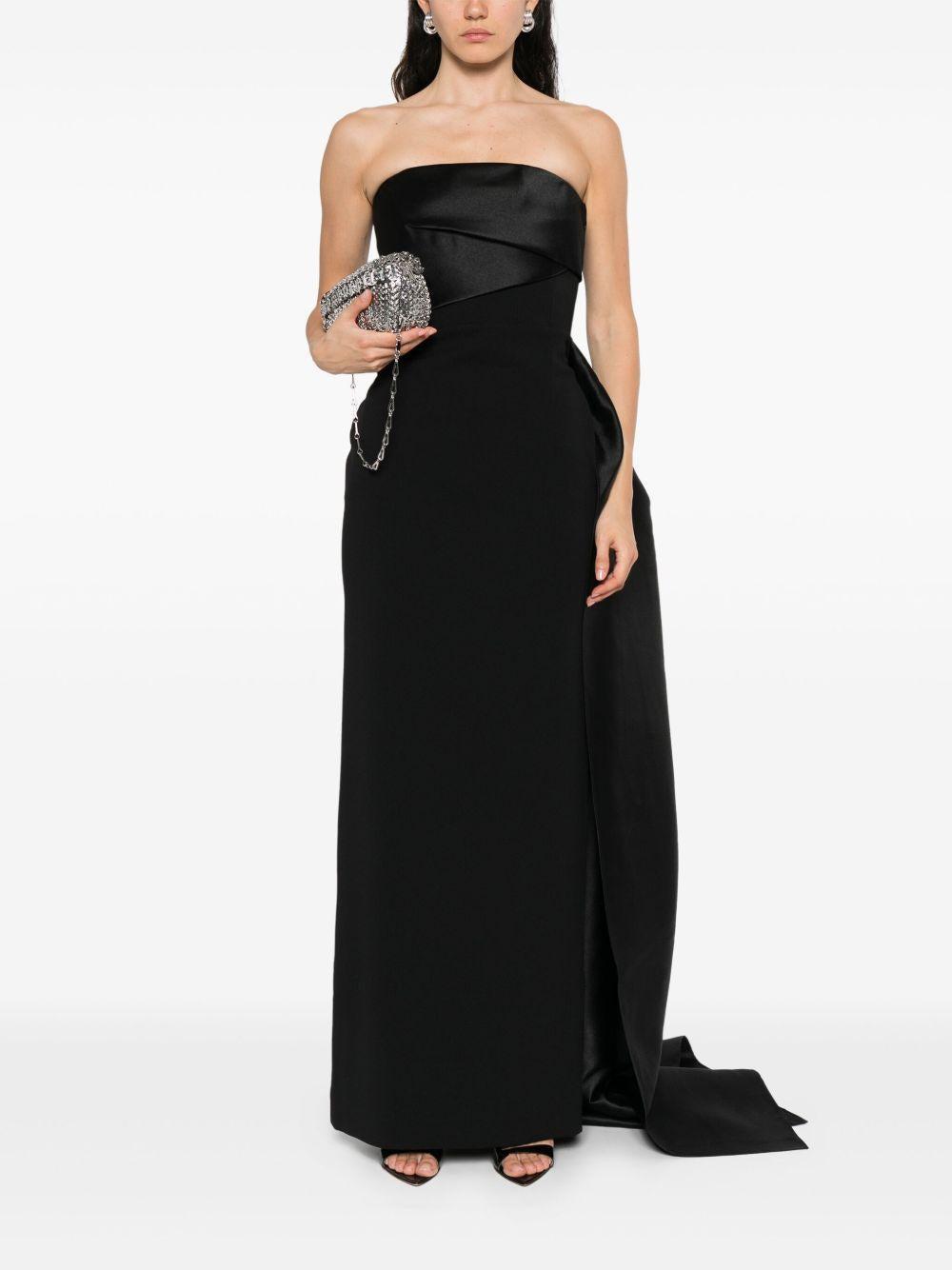 ワンピース SOLACE LONDON Woman Dress Black OS44044 BLACK Solace London // Black One Shoulder Maxi Dress – VSP Consignment