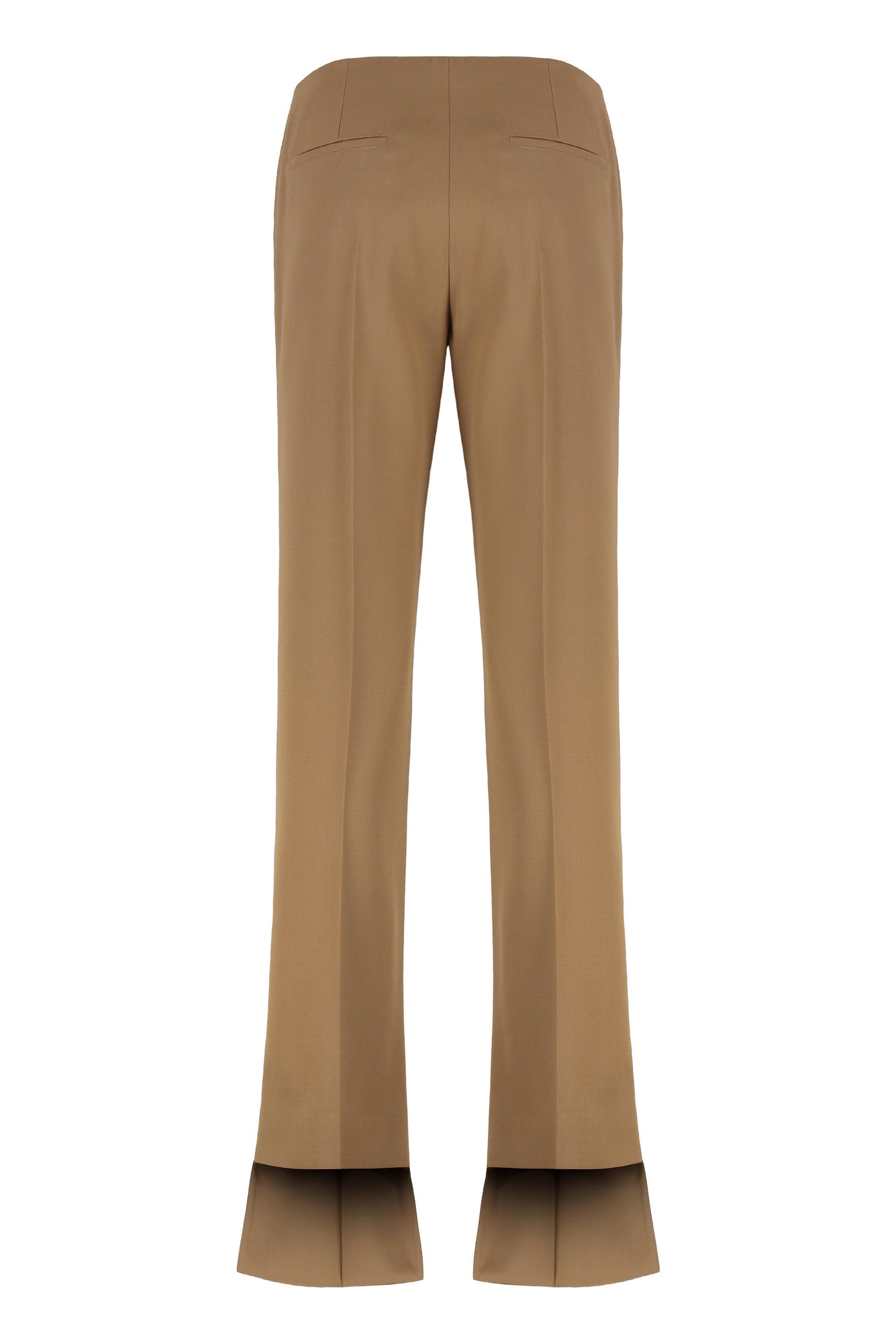 パンツ CHLOE KHAKI WOOL PALAZZO PANT 0400022136271?wid=900