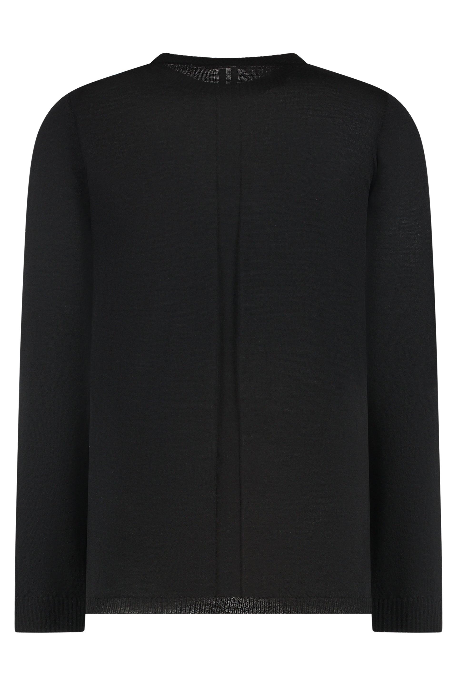 【送料&関税込】Rick Owens Virgin Wool Crew-neck Sweater Rick Owens Virgin Wool Crew-Neck Sweater in Black for Men | Lyst