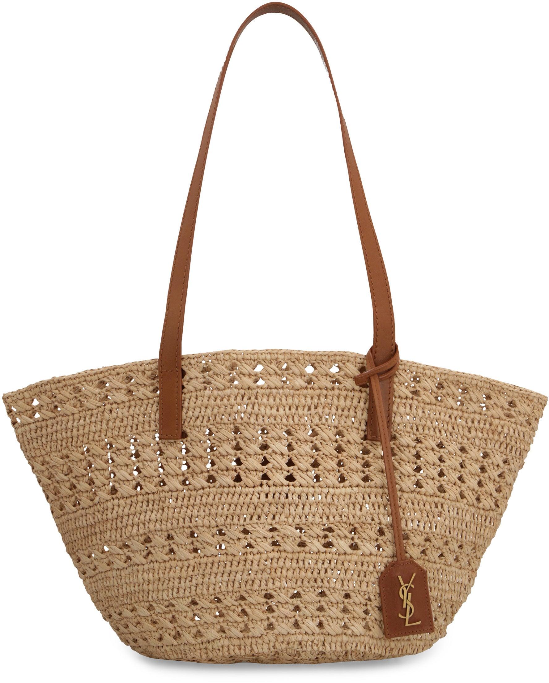 Saint Laurent Panier Medium Raffia YSL Tote Bag - Bergdorf Goodman