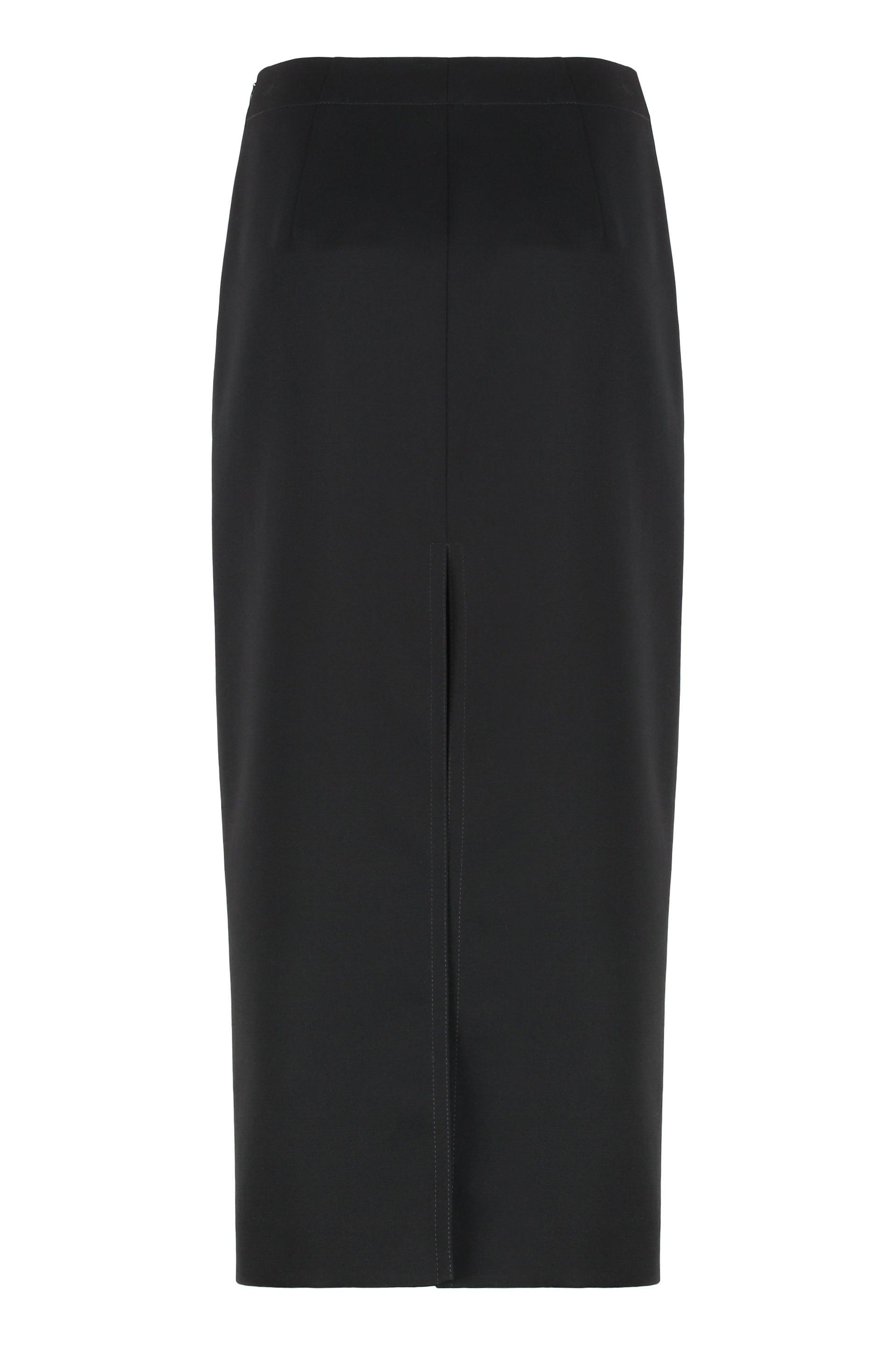 スカート BOTTEGA VENETA BLACK WOOL PANT-SKIRT BOTTEGA VENETA | Grain De Poudre Wool Full Skirt | Women
