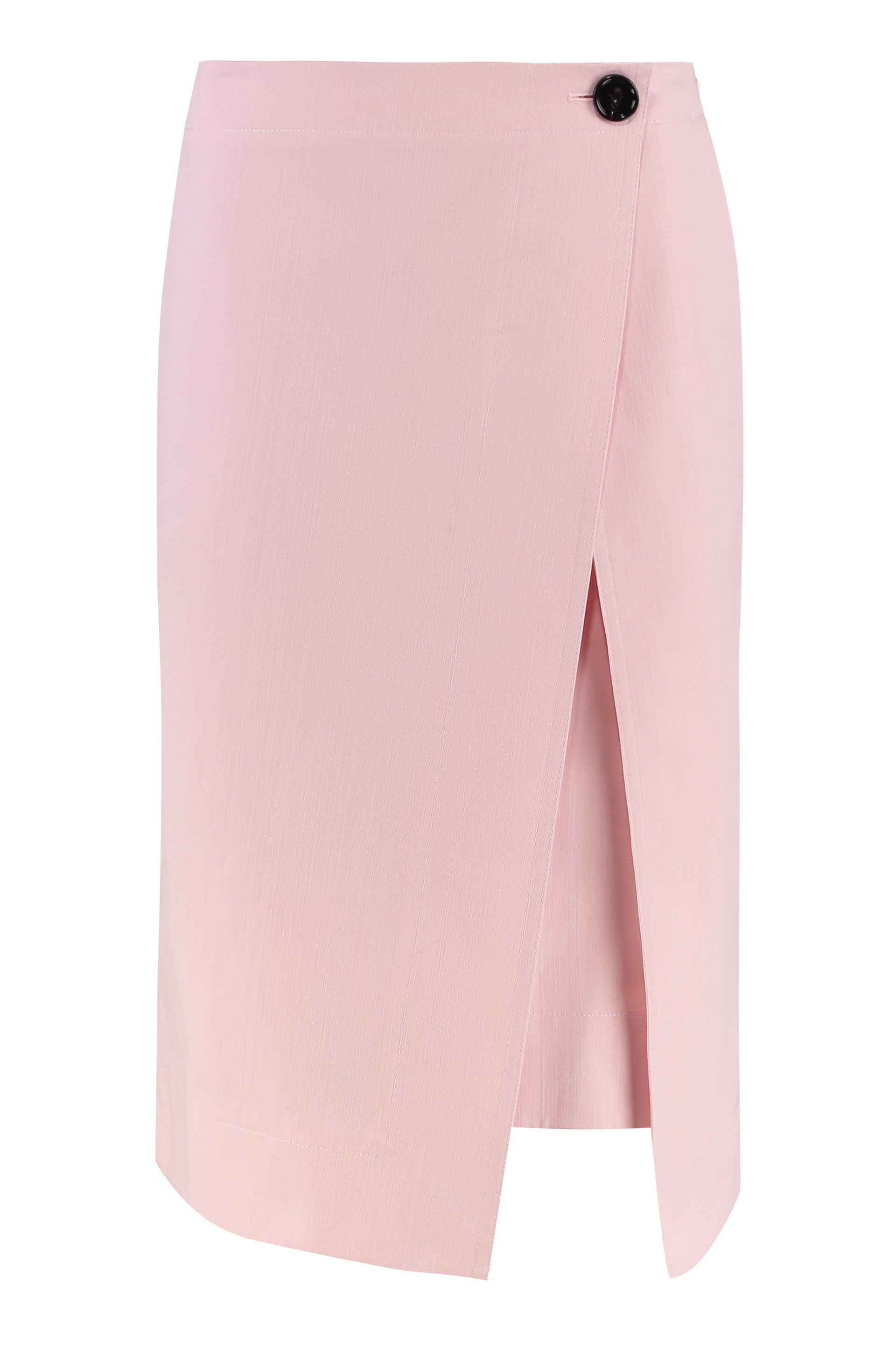 スカート BOTTEGA VENETA MELANGE CAPPUCCINO WOOL SKIRT Wool twill maxi skirt in brown - Bottega Veneta | Mytheresa