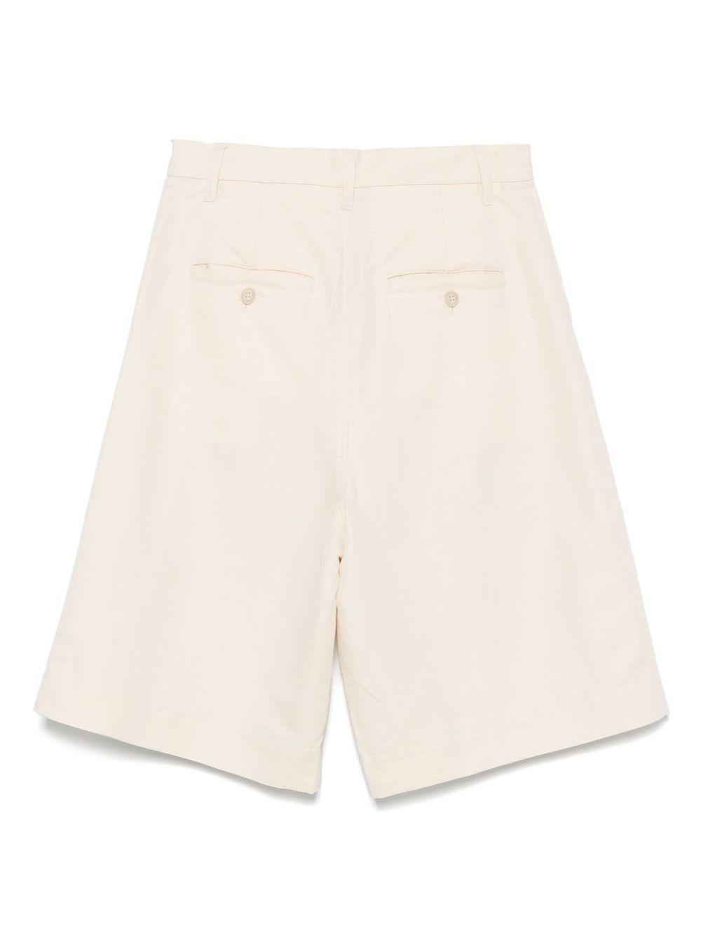 ショートパンツ FILIPPA K RELAXED PLEATED COTTON LINEN SKIRT (31114 0092) Relaxed Pleated Cotton Linen Shorts - Cream White | Filippa K