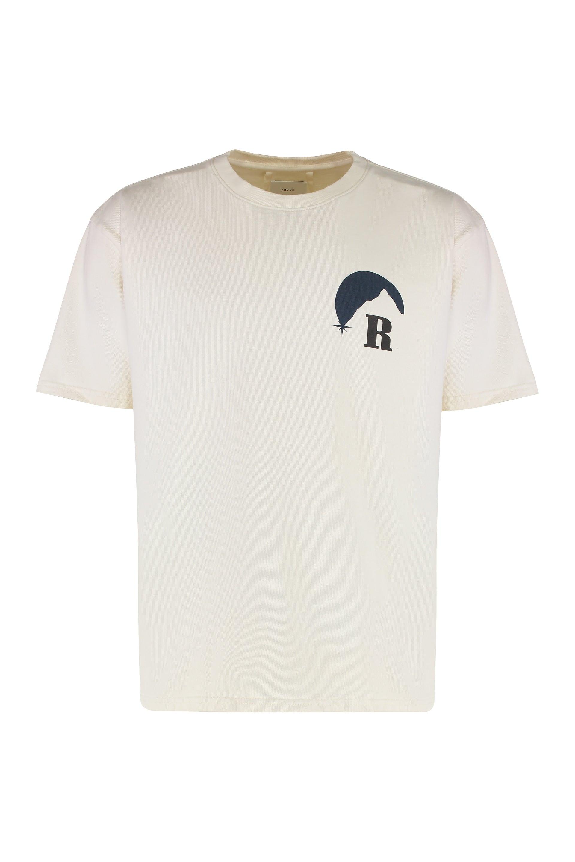 RHUDE 売れ筋商品|||ルード Tシャツ トップス レディース T-shirts White Rhude R Logo T-Shirt Vintage White
