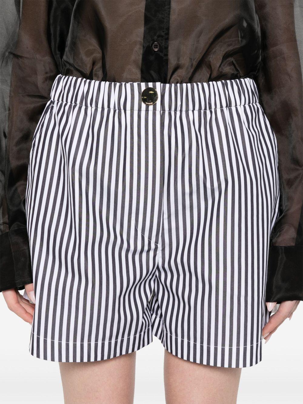 ショーツ SPORTMAX STRIPED COTTON SHORTS Sportmax Striped Cotton Shorts in Black | Lyst
