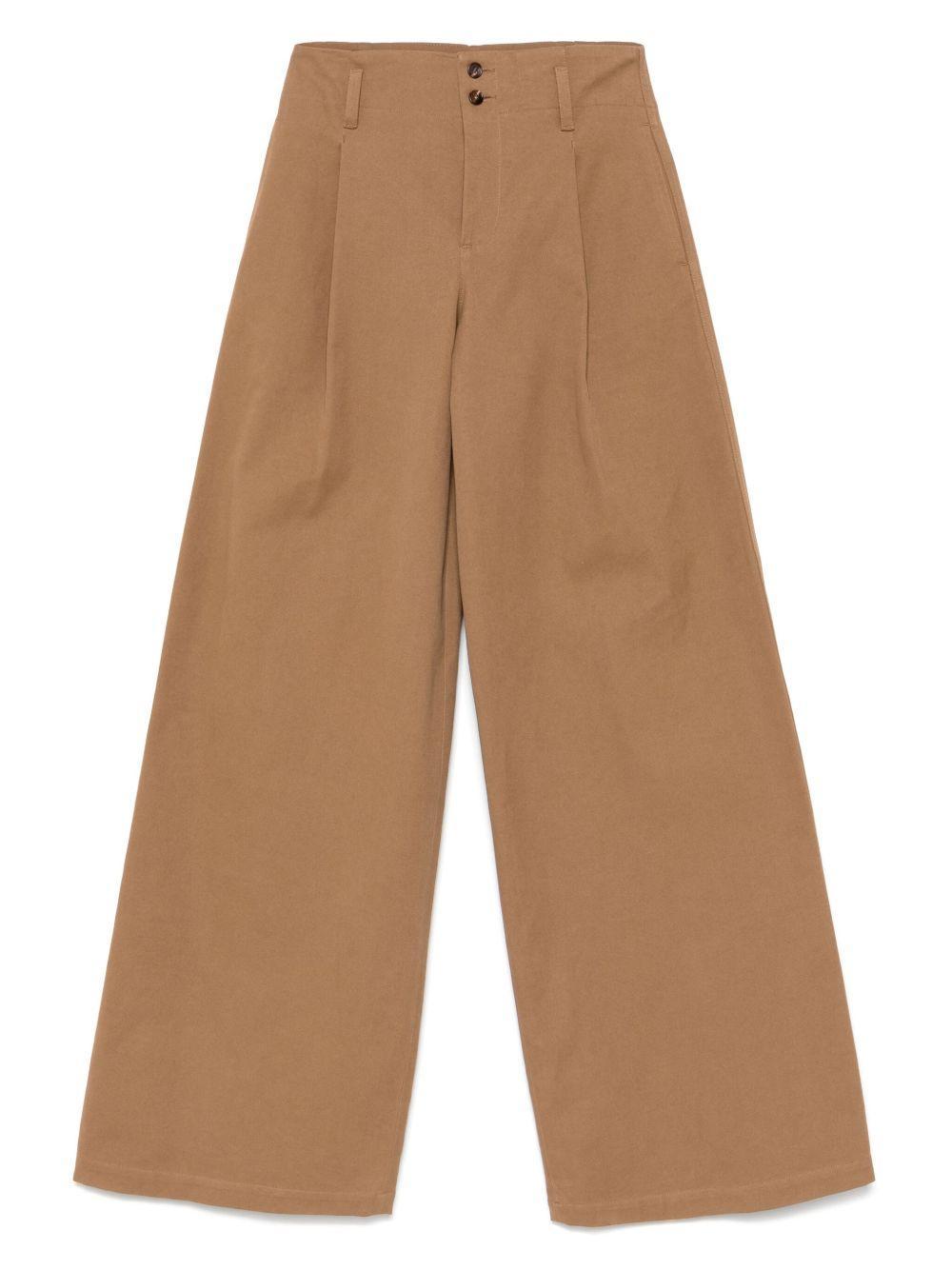 パンツ Chloe PANTS (CHC23APA46168 001) Chloé Ladies Black Wide Leg Flared Trousers, Brand Size 40