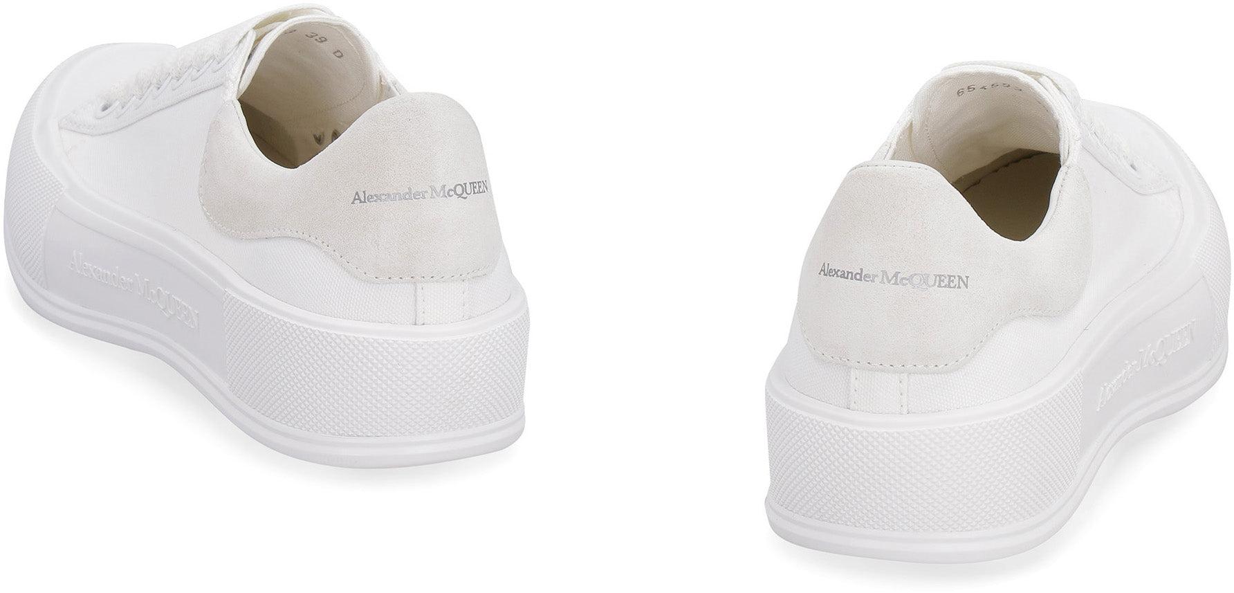 Alexander McQueen Canvas Low-top Sneakers in Black | Lyst