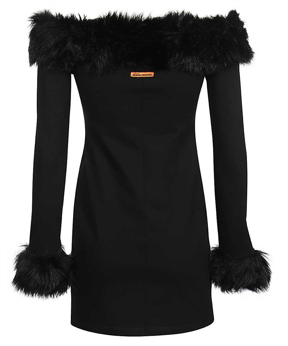 chinese dress ladies Heron Preston sheer dress with crystals and leather skirt - BOPF