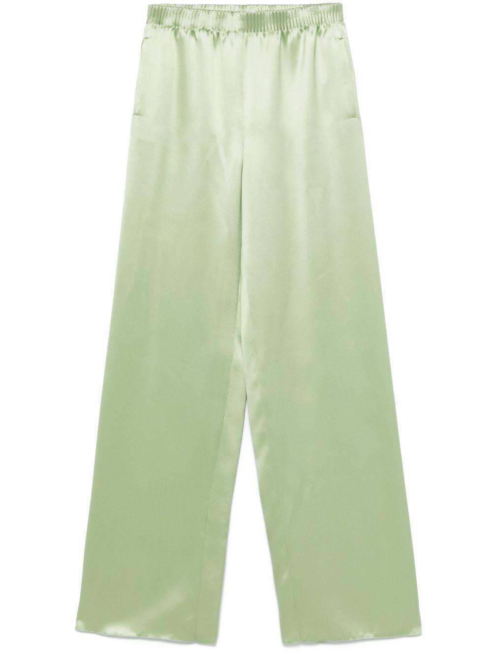 【Valentino】 High-riseウールアンドシルクパンツ Valentino Pants for Women | Online Sale up to 58% off | Lyst