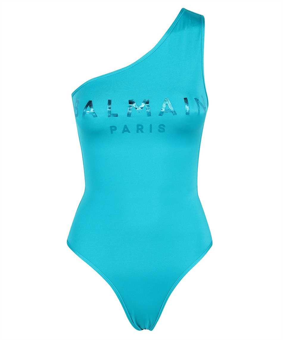 【送料&関税込】Balmain Logo Print One-shoulder Swimsuit One-shoulder swimsuit in white - Balmain | Mytheresa