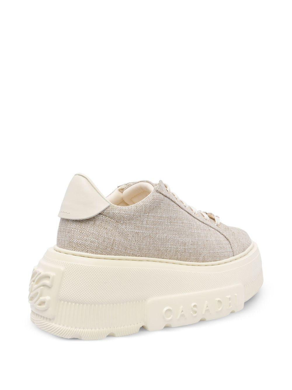 スニーカー CASADEI Women Sneakers 2X896U0701HANOI3301 SPIAGGIARO BEIGE Nexus Cas25 Sneakers in Nude and White for Women | Casadei®