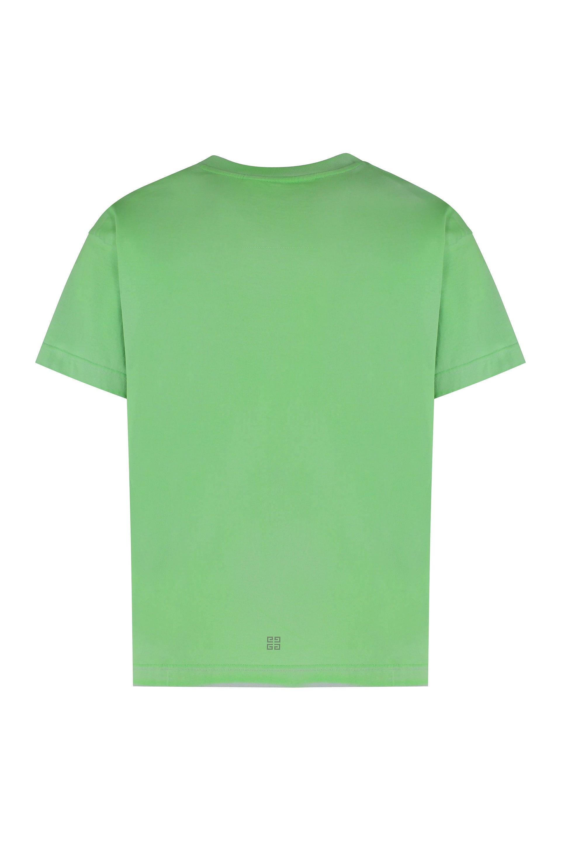 Givenchy Cotton Crew-Neck T-Shirt in Green for Men | Lyst