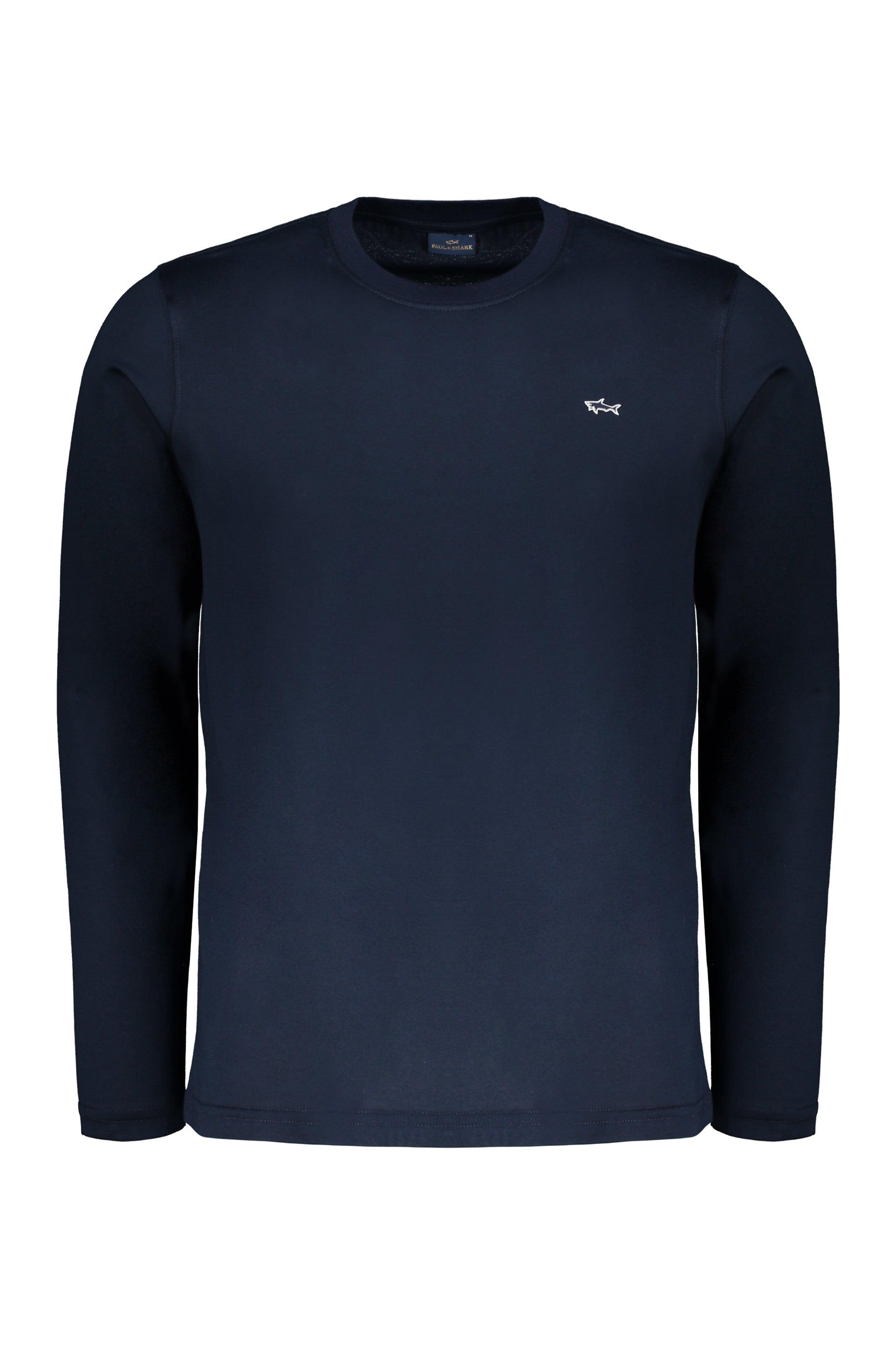 Tシャツ・カットソー PAUL  SHARK Men T Shirts C0P1240 50F BLUE Paul & Shark Embroidered Logo T-shirt | Blue | FARFETCH