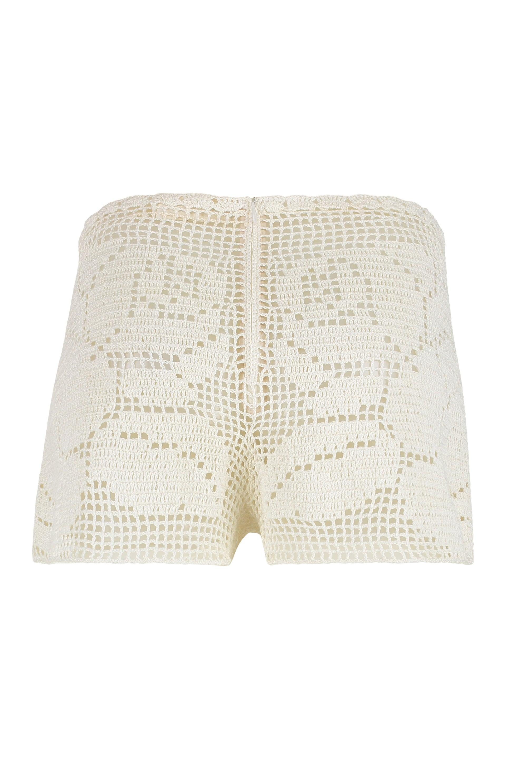 パンツ MAGDA BUTRYM Women Shorts  Burmudas 211723GREY GRAY High-rise wool and silk shorts in grey - Magda Butrym