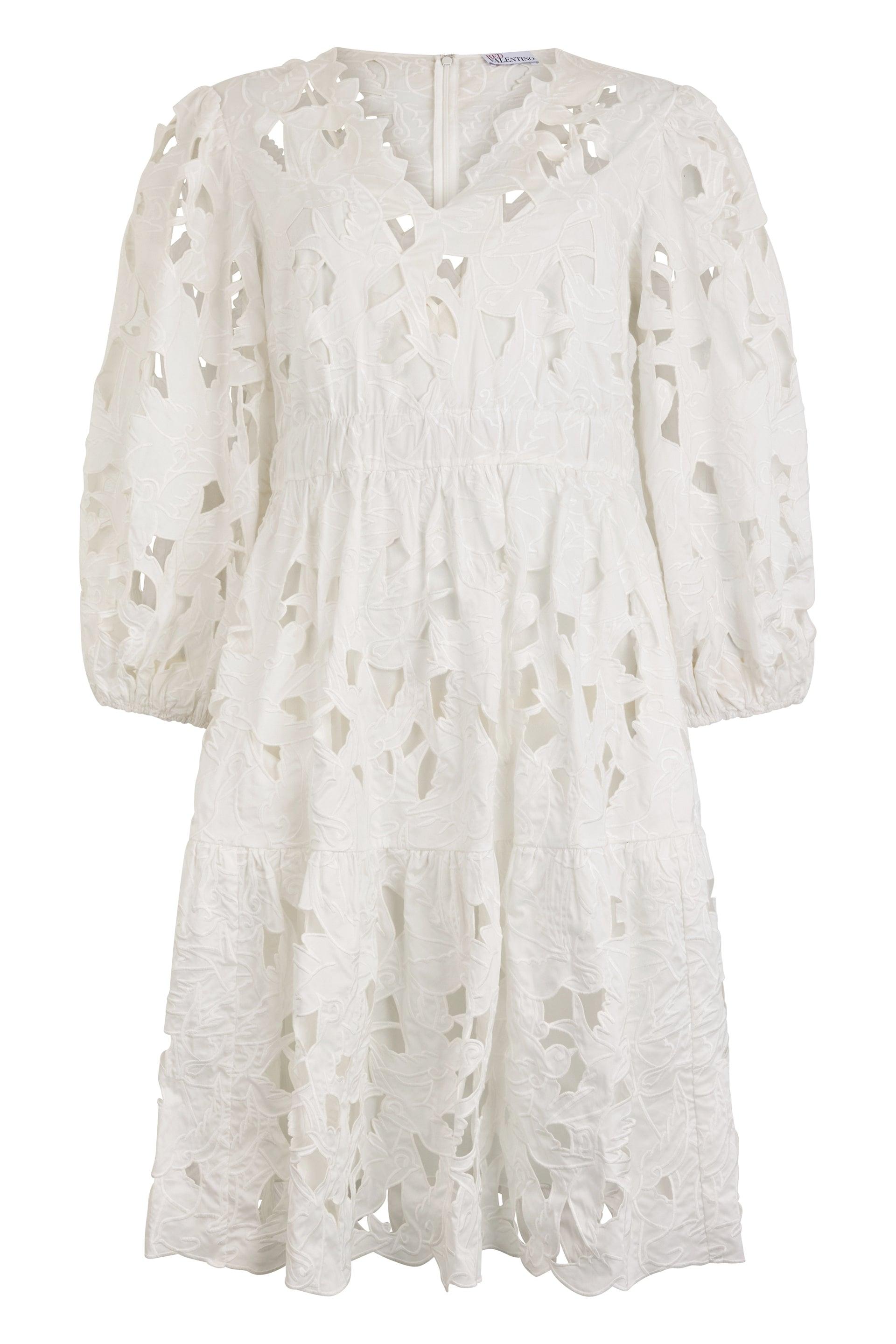 sachin and babi light blue dress Red Valentino V-Neck Floral-Embroidered Dress In Pink - 45% Off main image 1