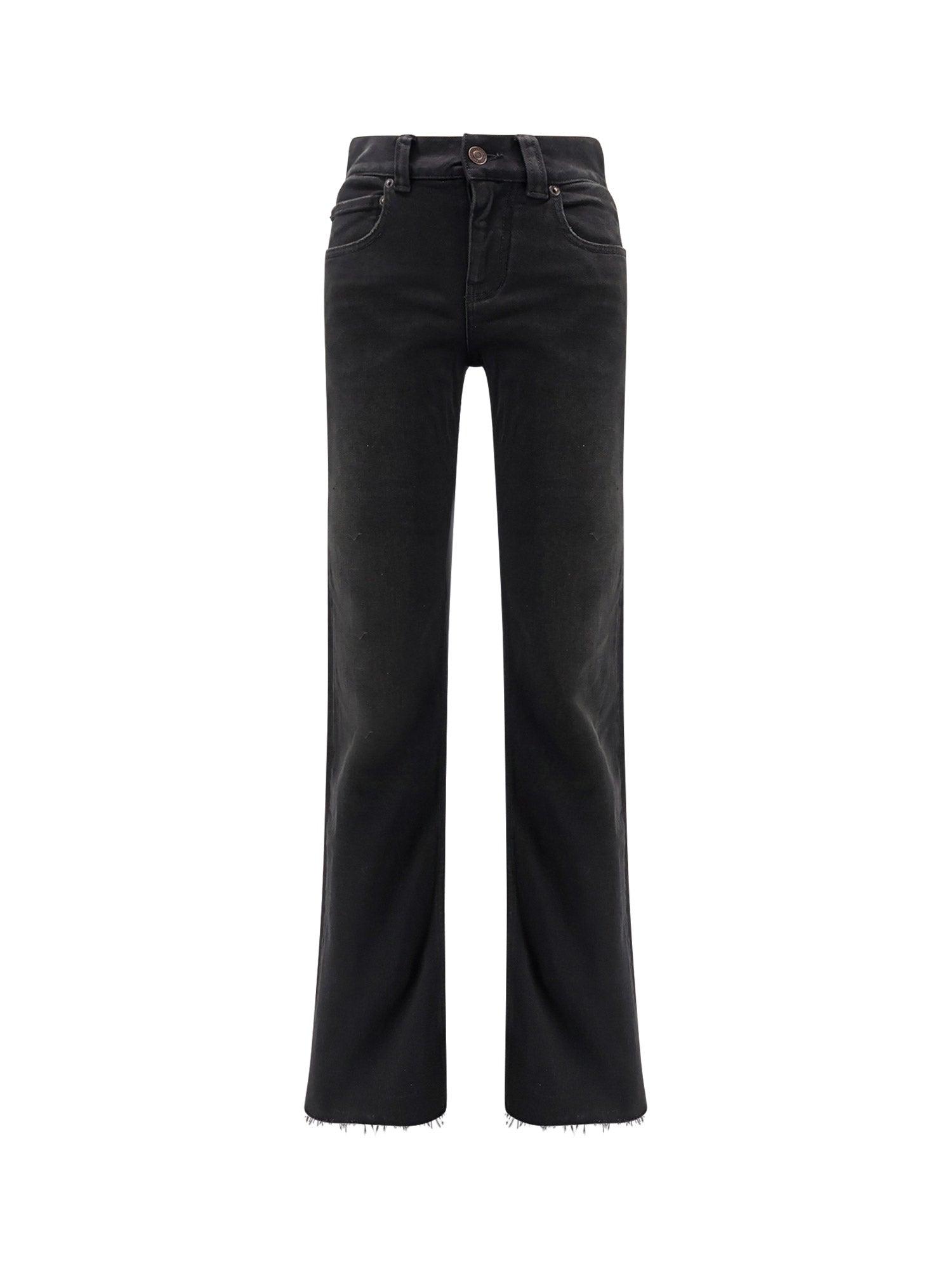 パンツ BALENCIAGA Women Straight Pants 814016TRN07 1000 BLACK Women's Straight Fit Pants in Black | Balenciaga US