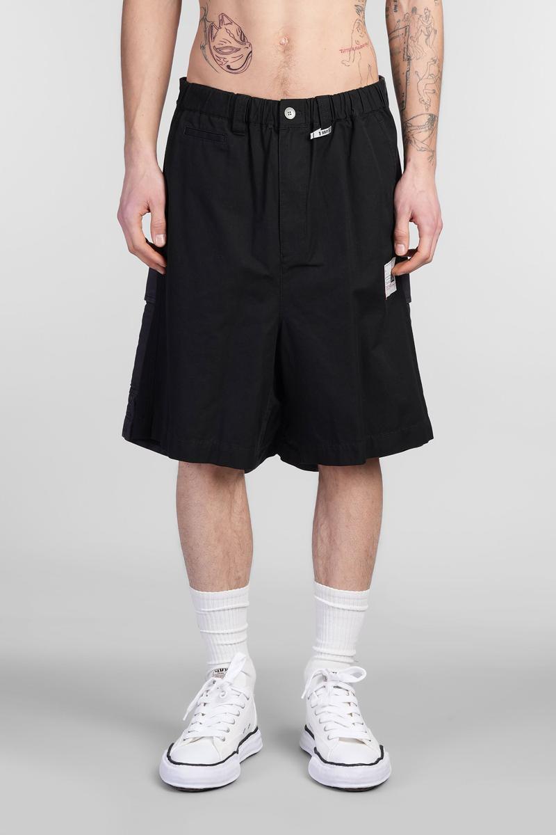 ミハラヤスヒロCotton Satin Shorts BLACK38 ミハラヤスヒロCotton Satin Shorts BLACK38 MAISON MIHARA