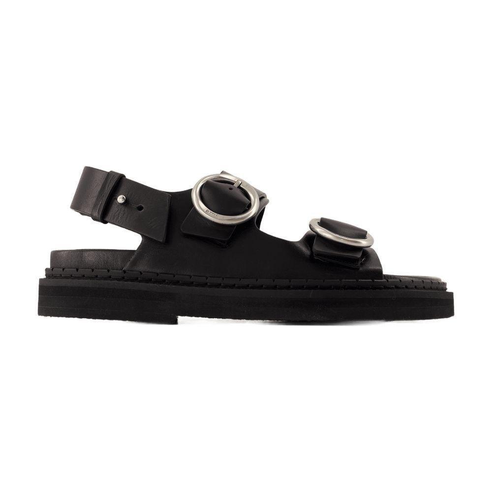 サンダル AMI PARIS Fussbet Sandals - AMI Paris - Leather - Black Ami Paris Fussbet Sandals in Black | Lyst