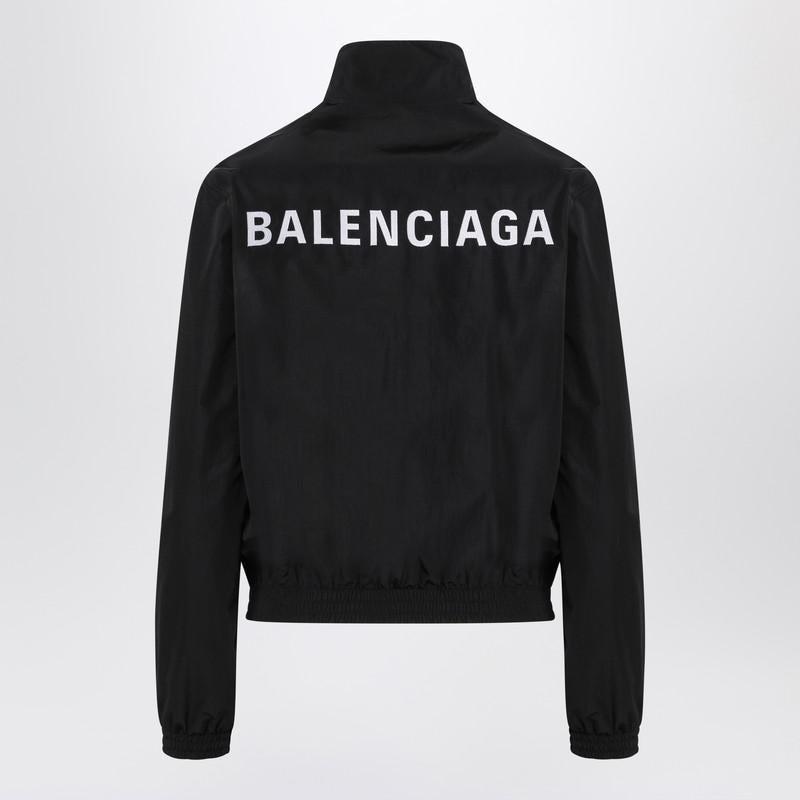 【関税&送料込み】Balenciaga Bomber Jacket With Zip And Lo Balenciaga Bomber Jacket With Zip And Logo in Black | Lyst