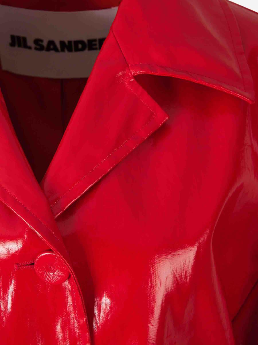 【Jil Sander】 Patented Linen Gabardine レッド Jil Sander Patented Linen Gabardine in Red | Lyst